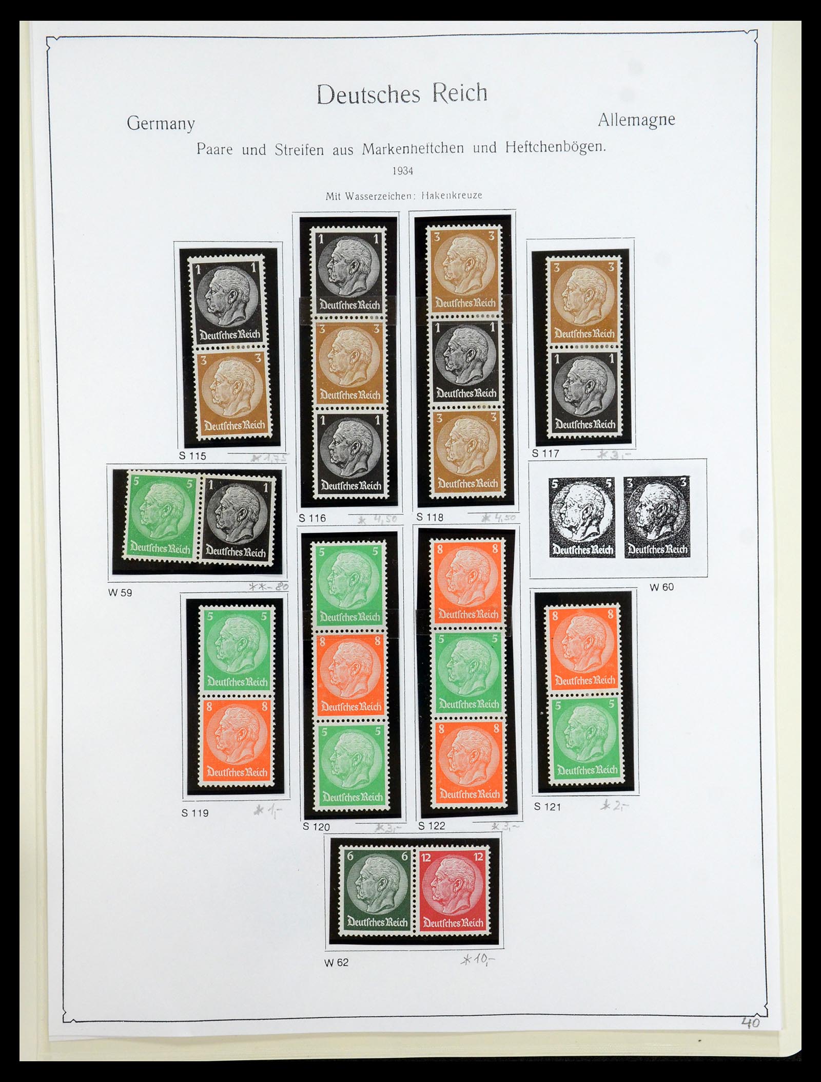 35408 016 - Postzegelverzameling 35408 Duitse Rijk combinaties 1933-1945.