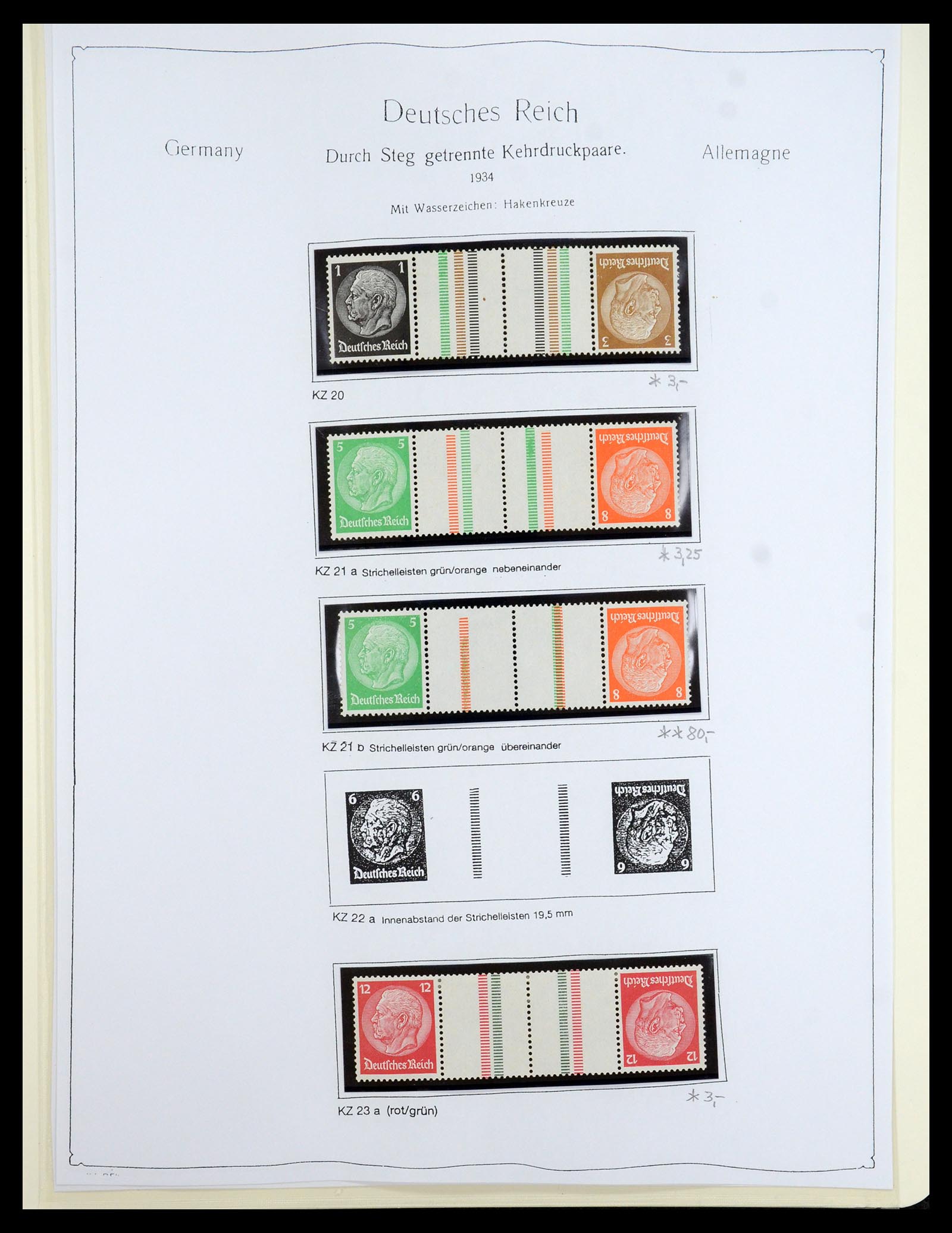 35408 019 - Postzegelverzameling 35408 Duitse Rijk combinaties 1933-1945.