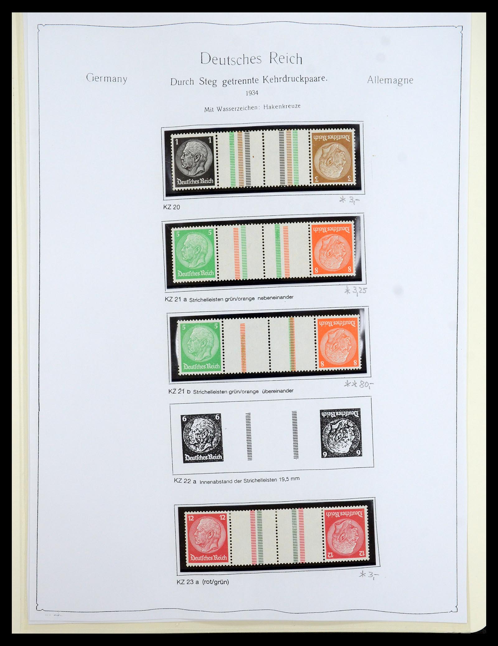 35408 019 - Stamp Collection 35408 German Reich combinations 1933-1945.