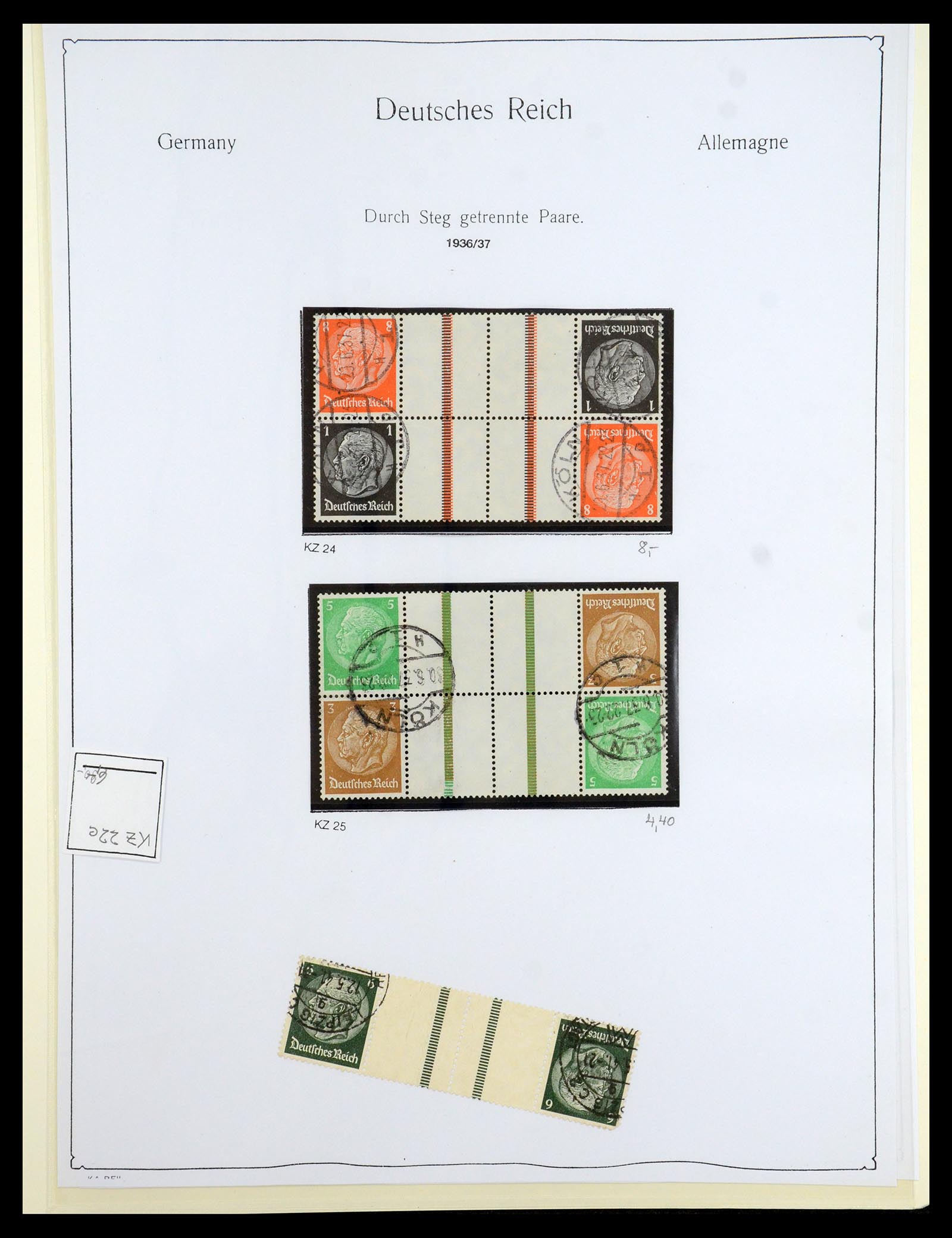 35408 020 - Stamp Collection 35408 German Reich combinations 1933-1945.