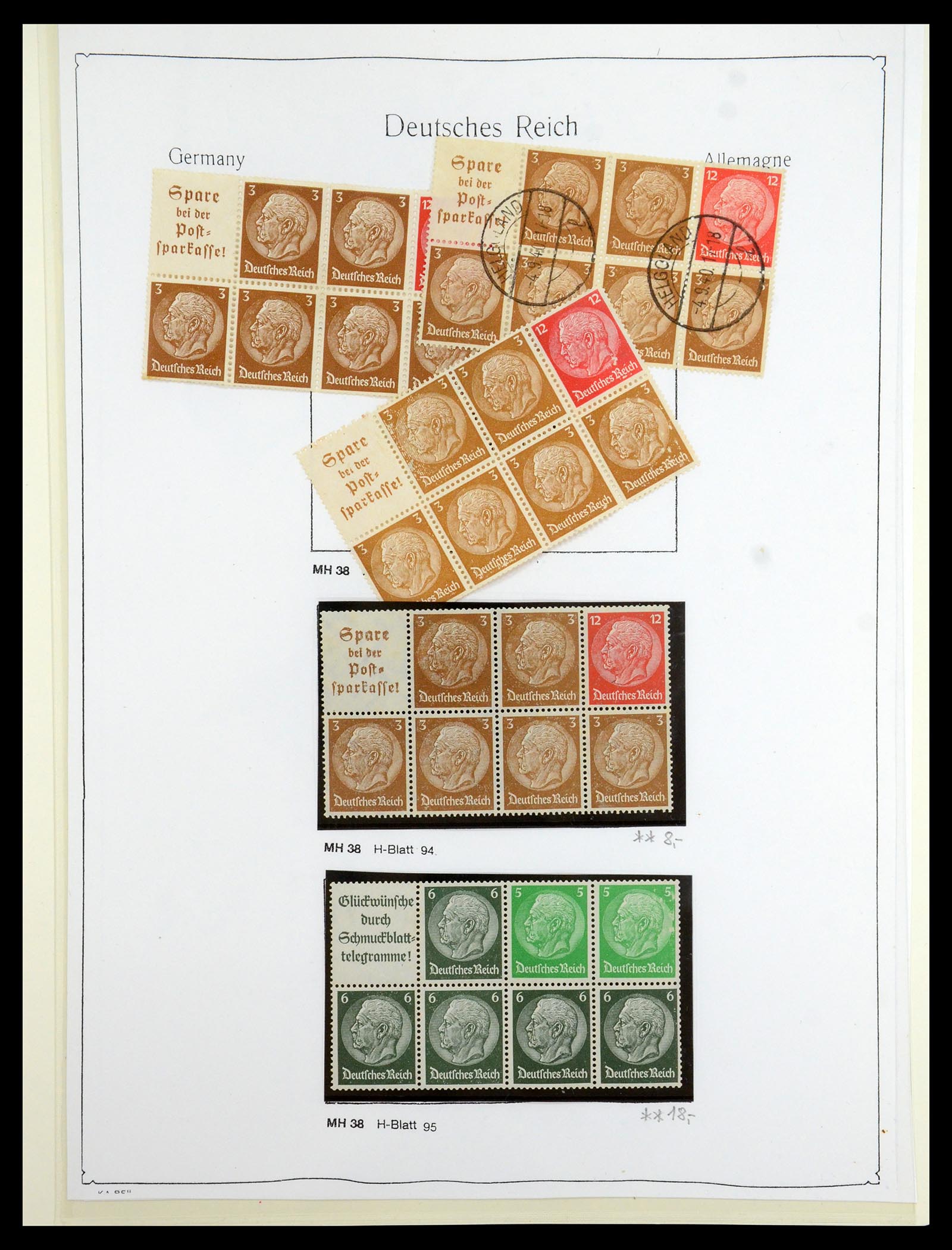 35408 021 - Stamp Collection 35408 German Reich combinations 1933-1945.