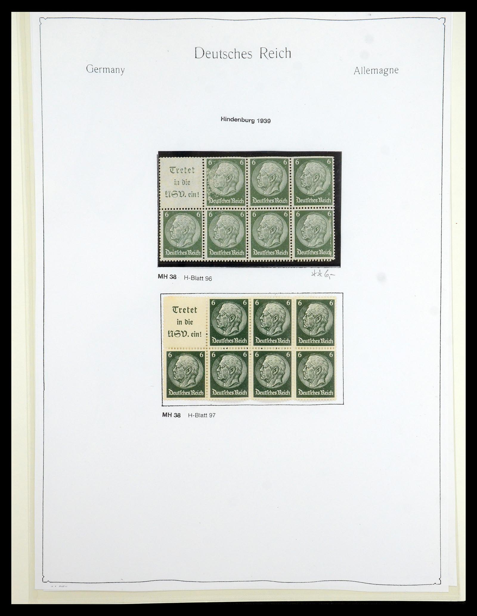 35408 022 - Postzegelverzameling 35408 Duitse Rijk combinaties 1933-1945.