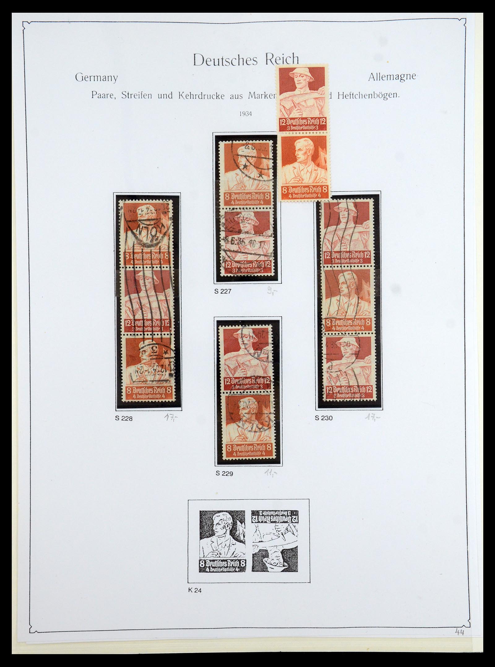 35408 027 - Stamp Collection 35408 German Reich combinations 1933-1945.
