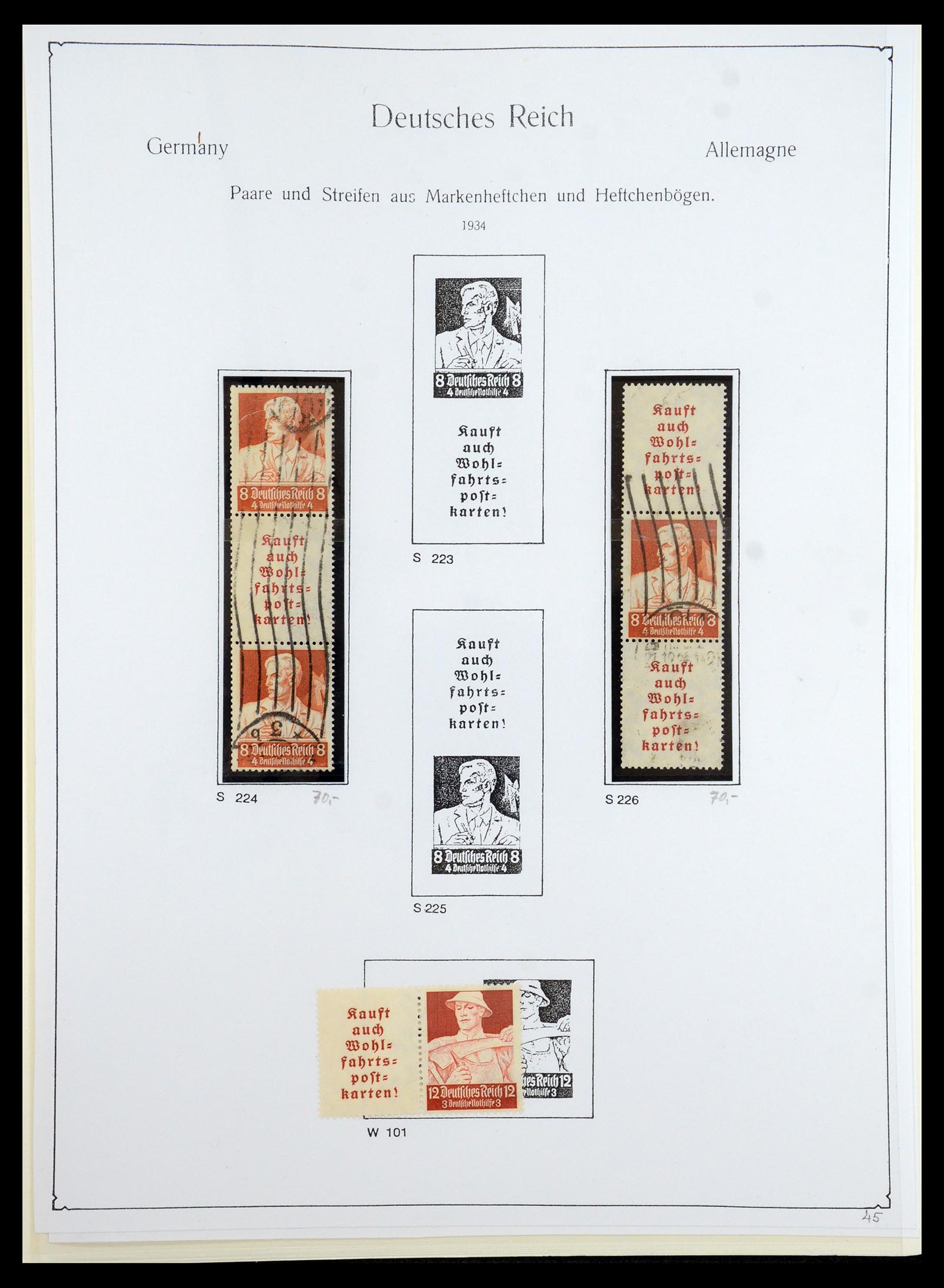 35408 029 - Postzegelverzameling 35408 Duitse Rijk combinaties 1933-1945.