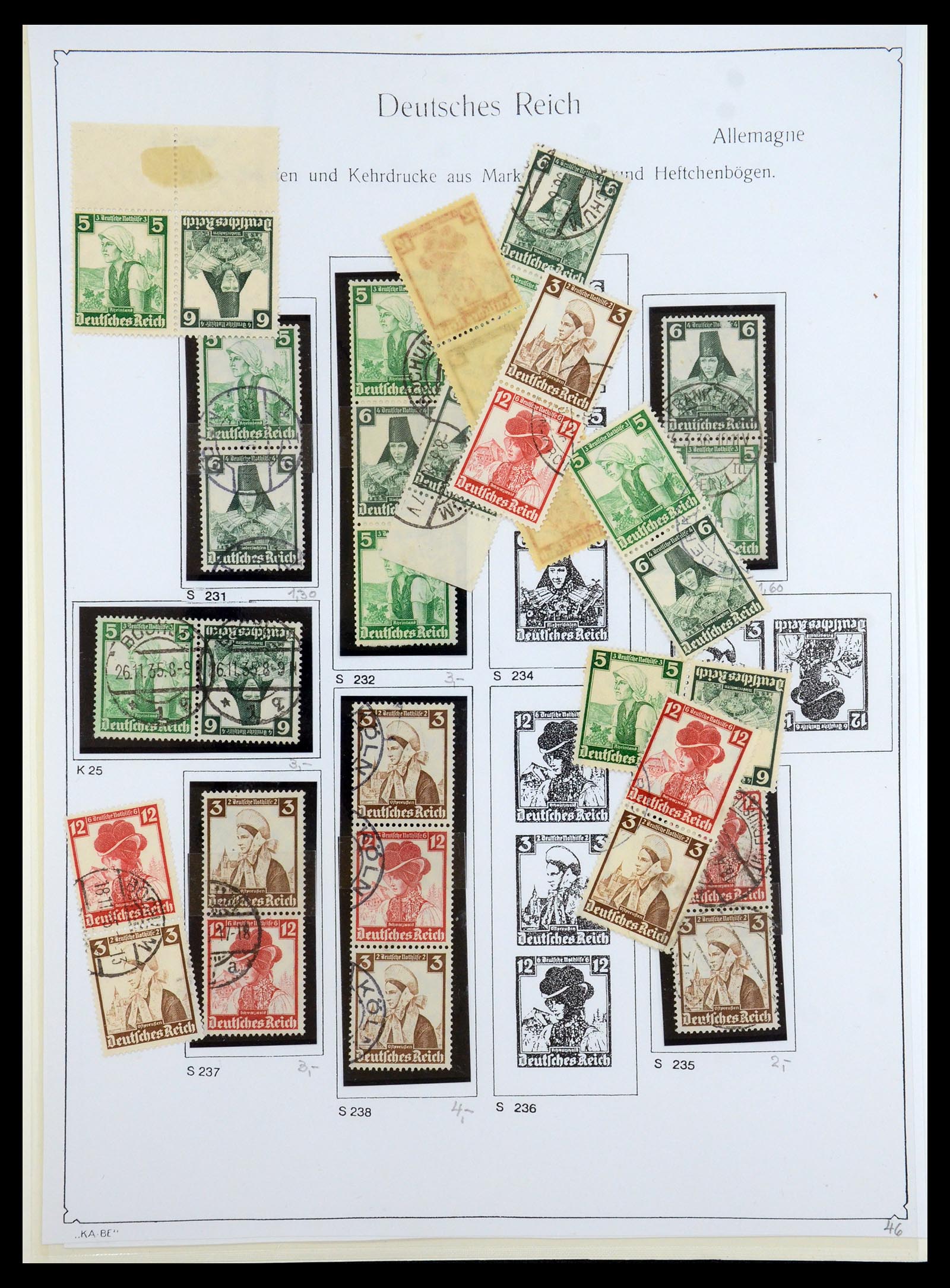 35408 032 - Stamp Collection 35408 German Reich combinations 1933-1945.