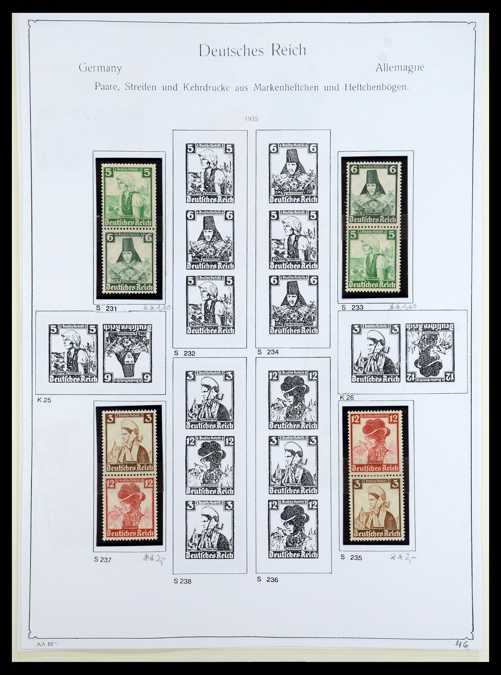35408 033 - Stamp Collection 35408 German Reich combinations 1933-1945.