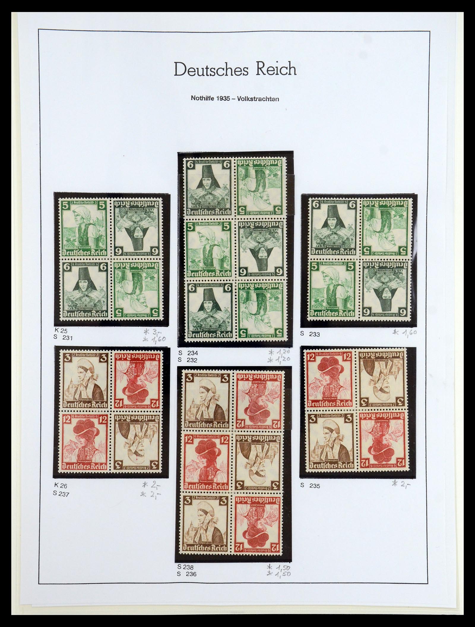 35408 035 - Stamp Collection 35408 German Reich combinations 1933-1945.