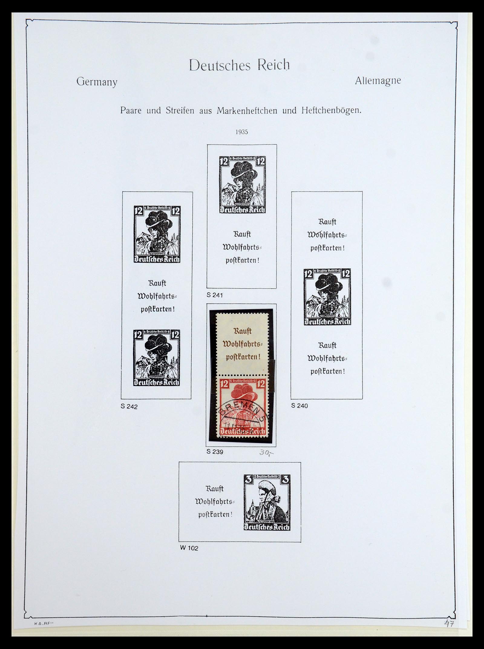 35408 036 - Postzegelverzameling 35408 Duitse Rijk combinaties 1933-1945.