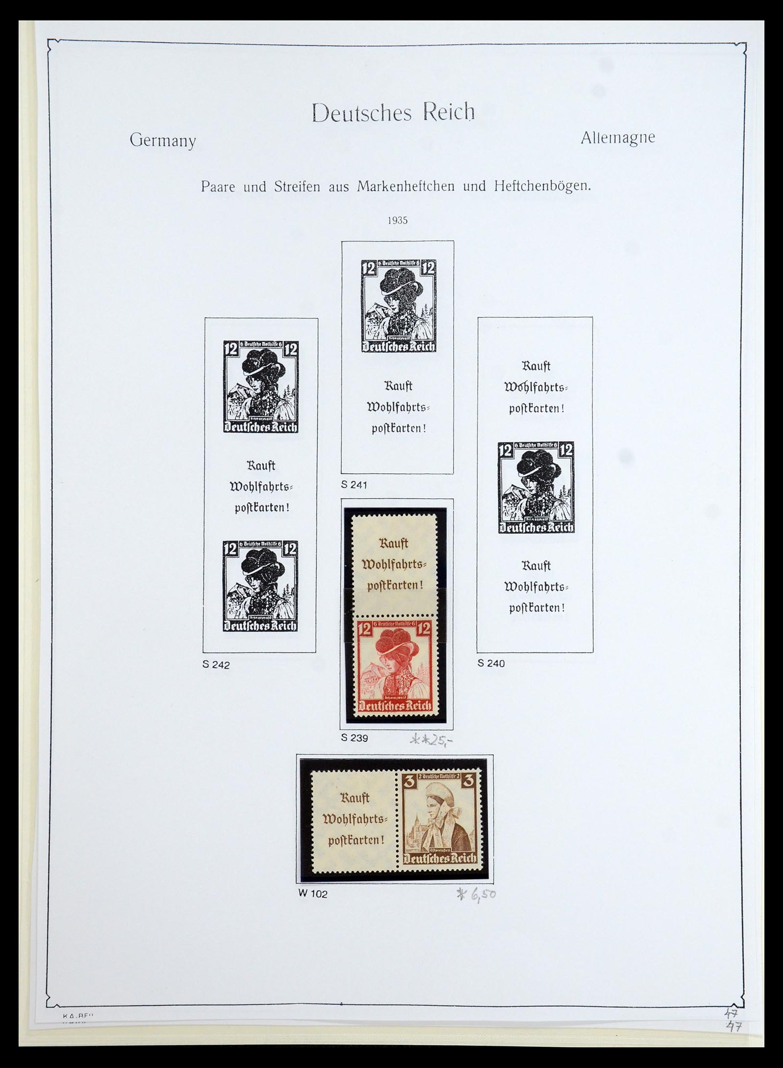 35408 037 - Postzegelverzameling 35408 Duitse Rijk combinaties 1933-1945.