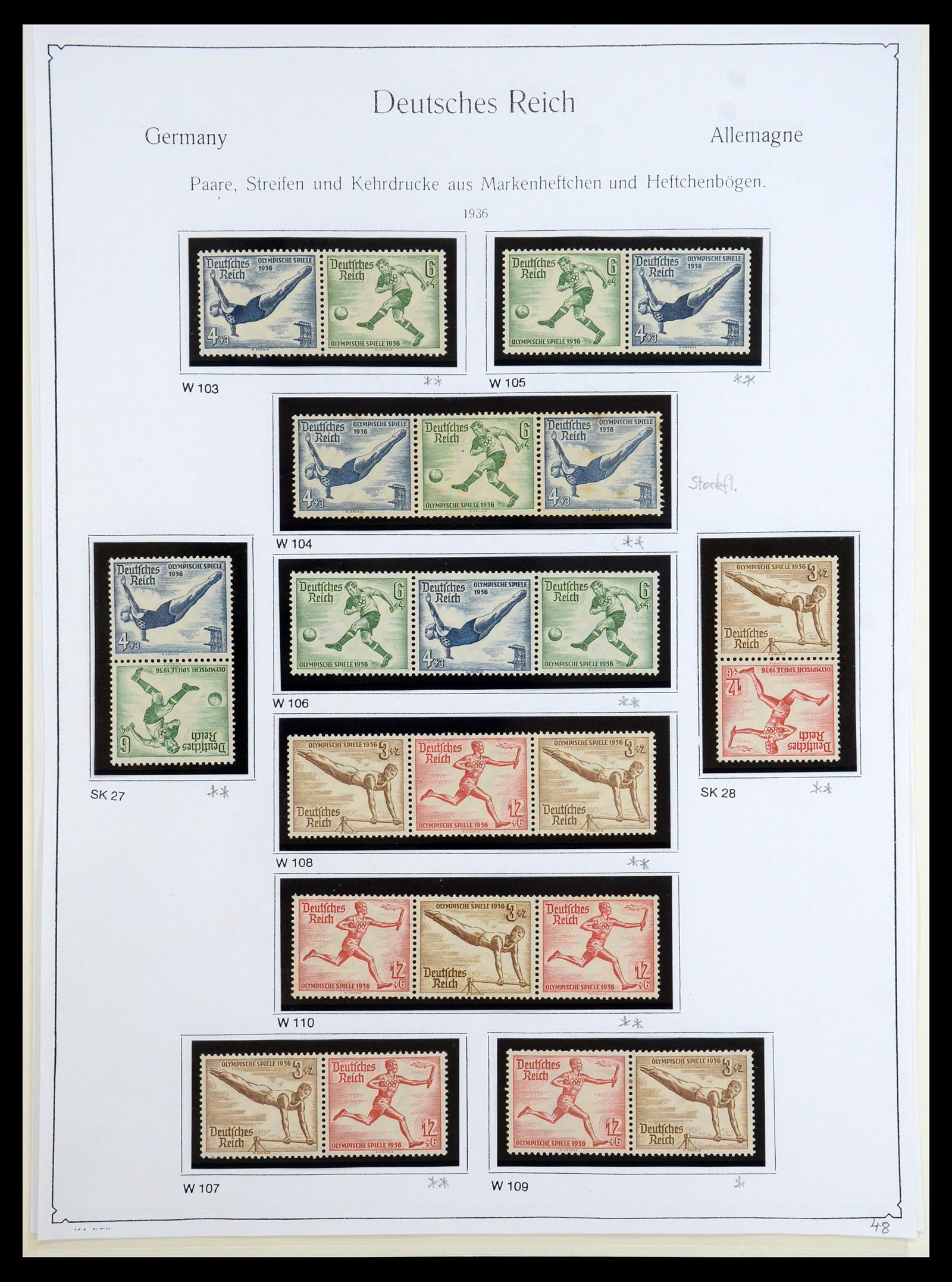 35408 040 - Postzegelverzameling 35408 Duitse Rijk combinaties 1933-1945.