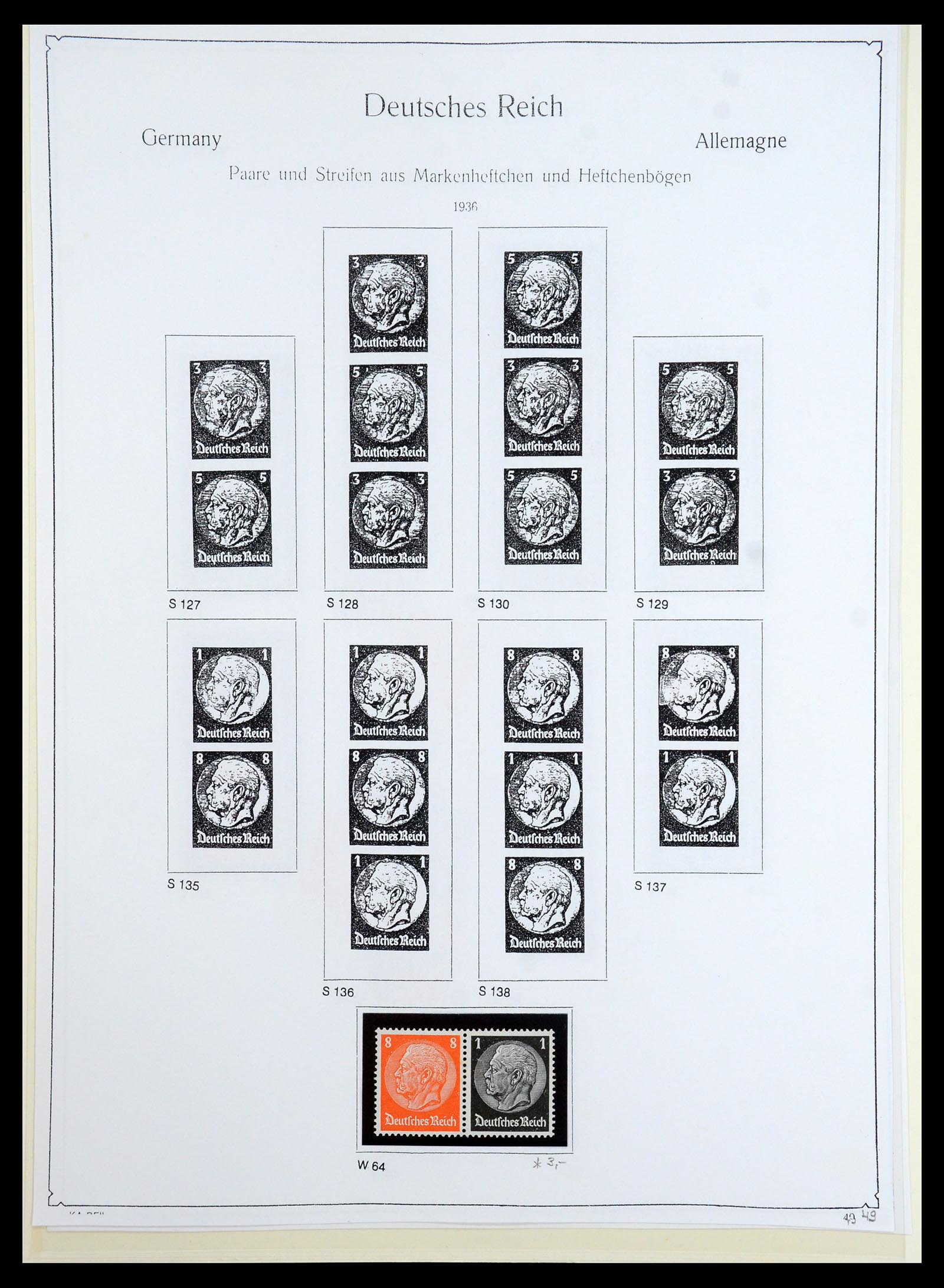 35408 042 - Postzegelverzameling 35408 Duitse Rijk combinaties 1933-1945.