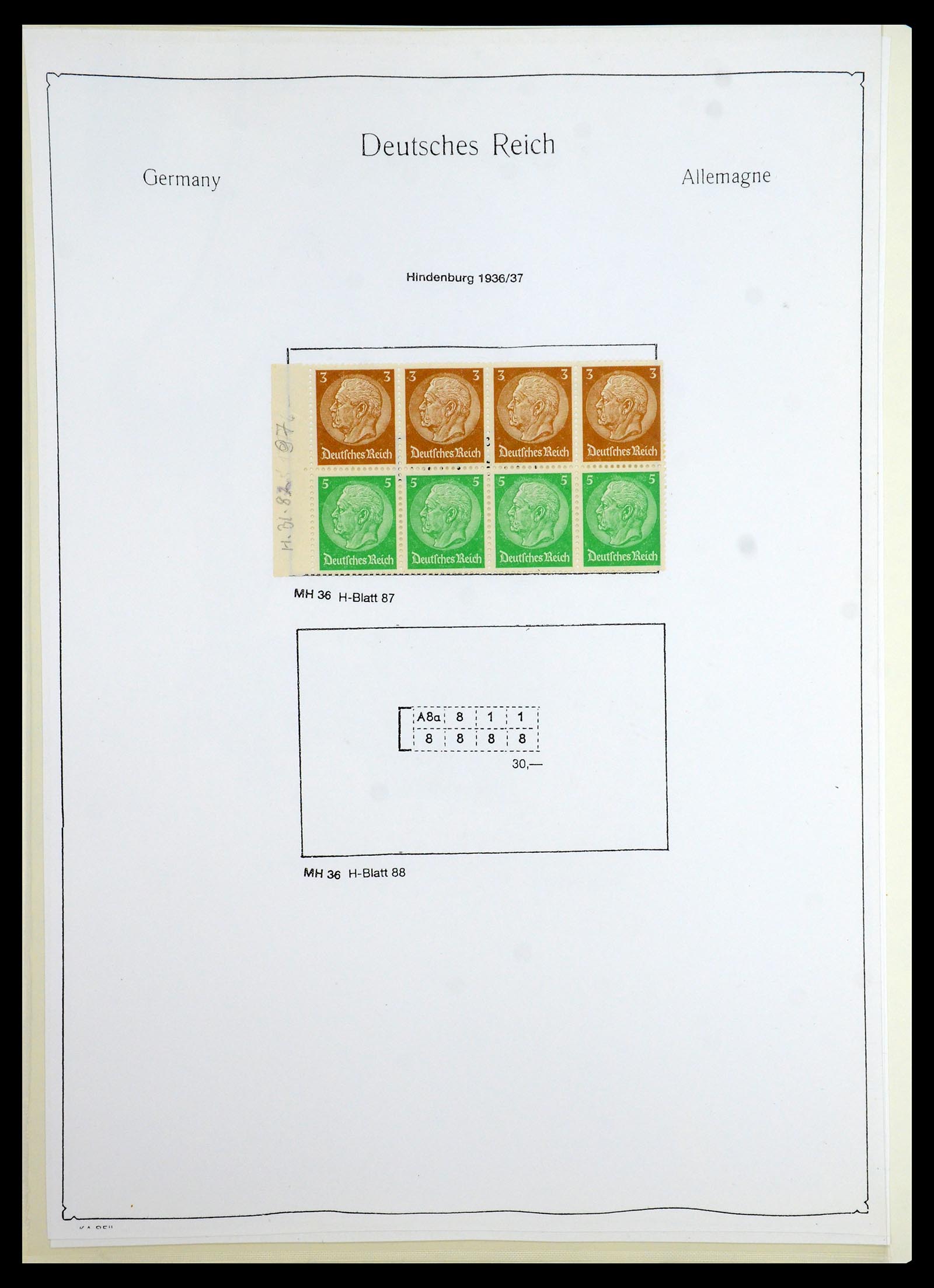 35408 045 - Stamp Collection 35408 German Reich combinations 1933-1945.