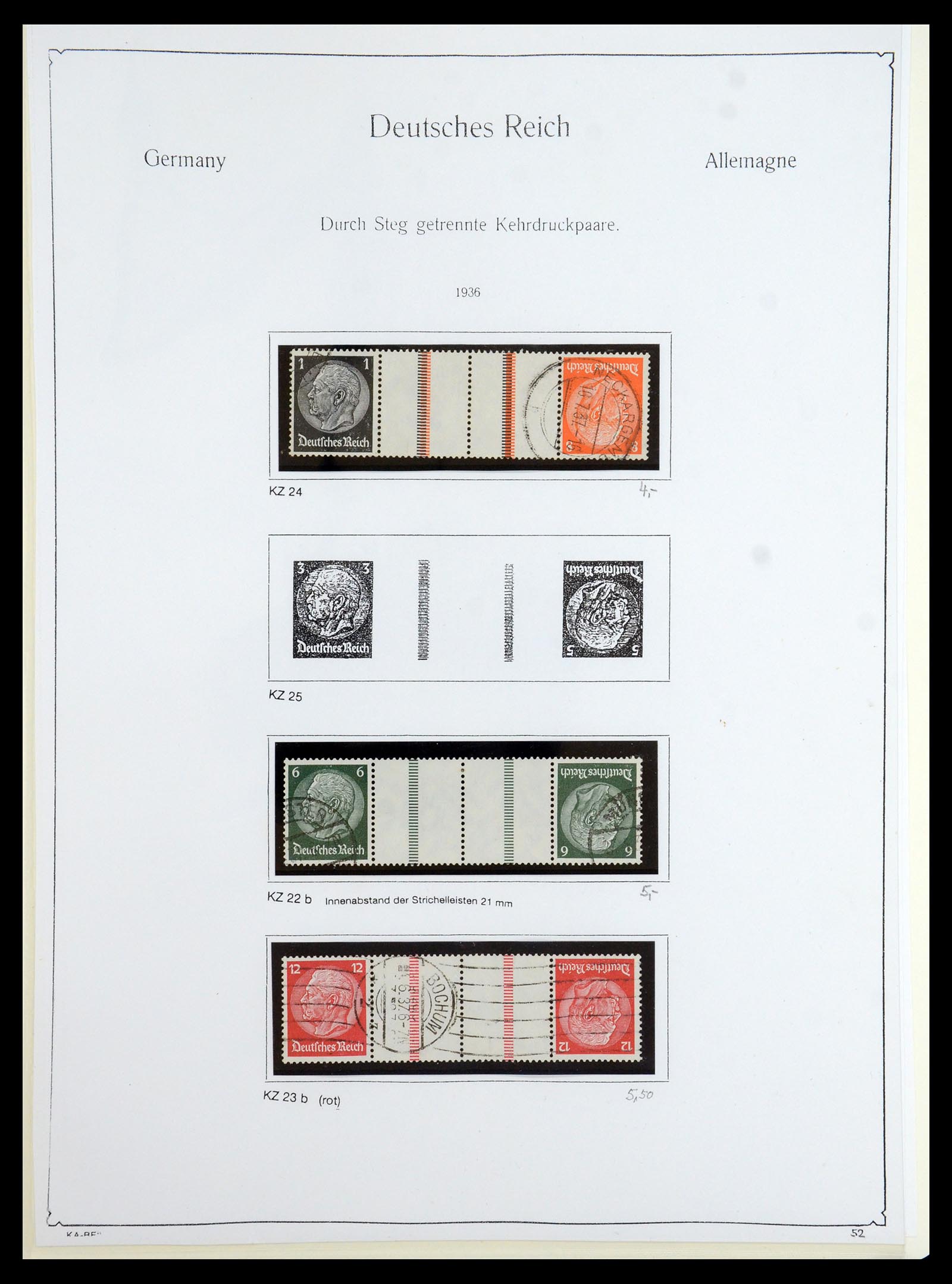 35408 048 - Postzegelverzameling 35408 Duitse Rijk combinaties 1933-1945.
