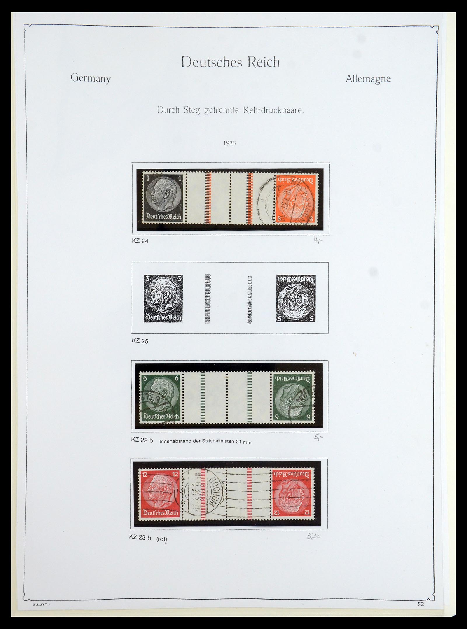 35408 048 - Stamp Collection 35408 German Reich combinations 1933-1945.