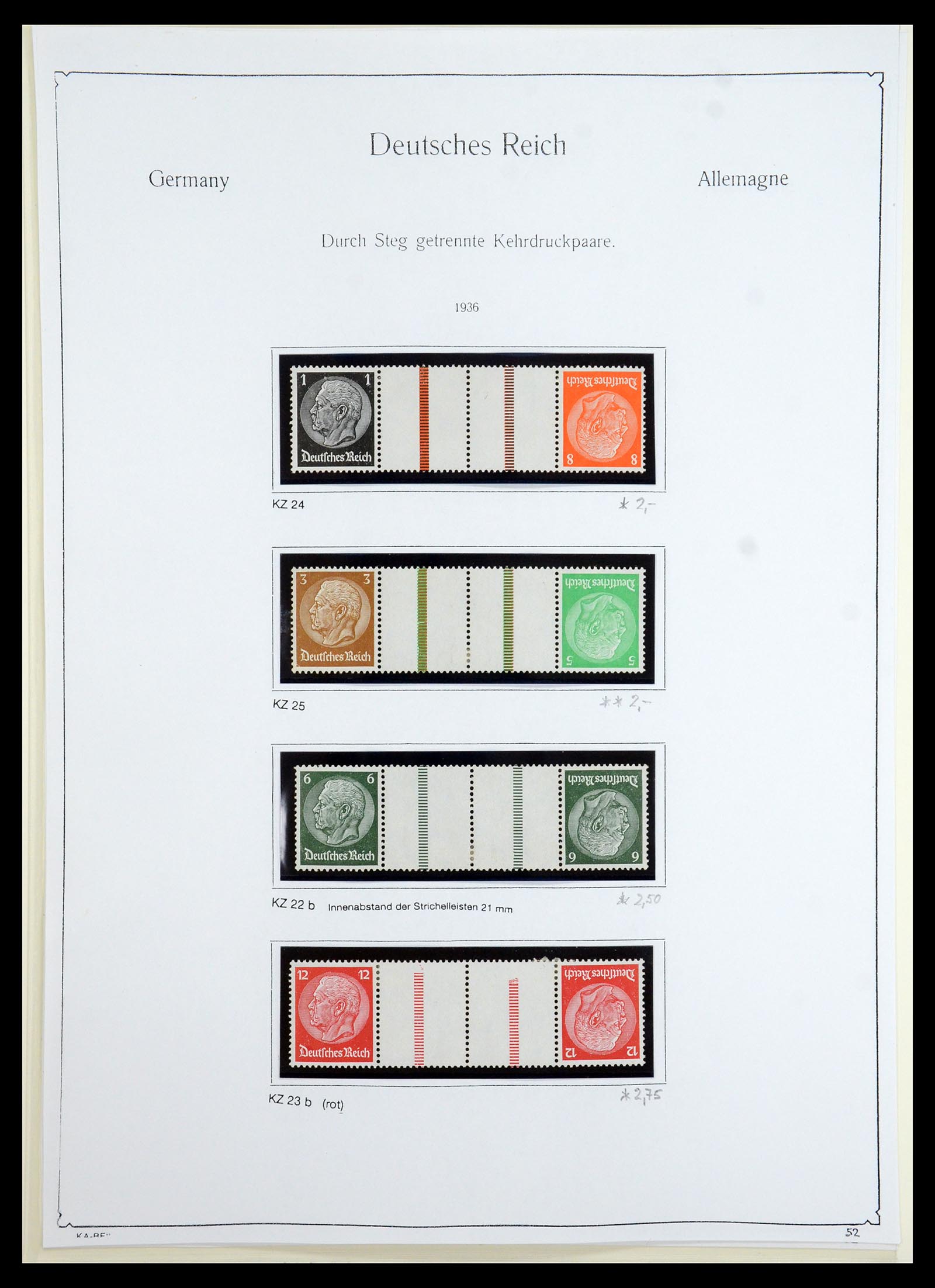 35408 049 - Stamp Collection 35408 German Reich combinations 1933-1945.