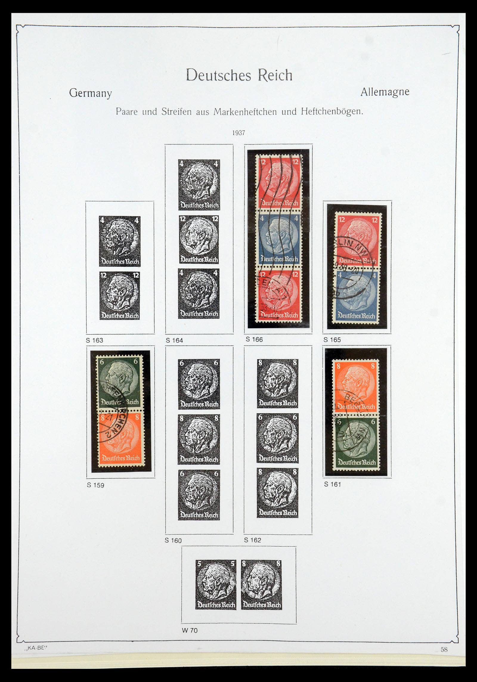 35408 059 - Stamp Collection 35408 German Reich combinations 1933-1945.