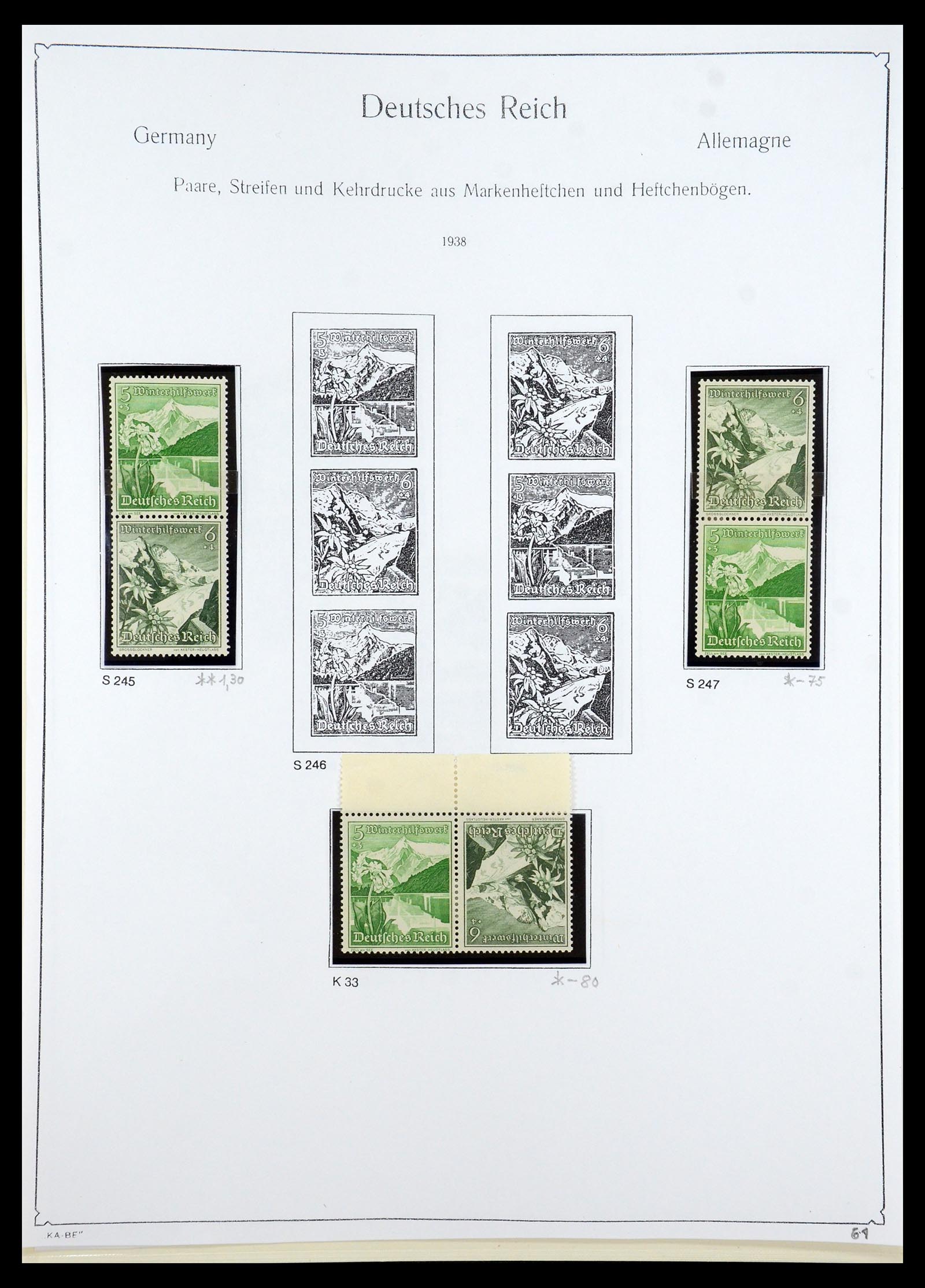 35408 065 - Stamp Collection 35408 German Reich combinations 1933-1945.