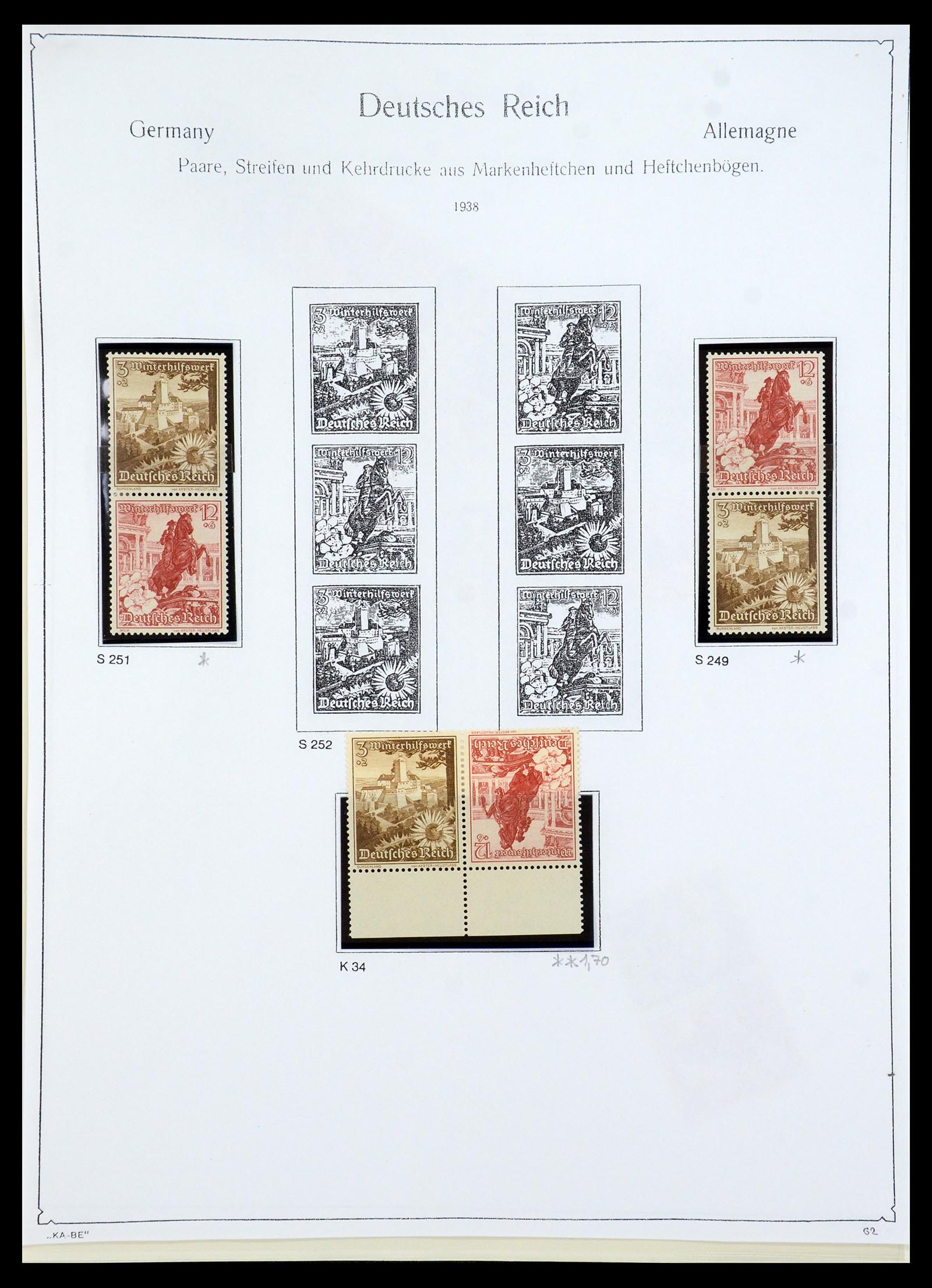 35408 068 - Stamp Collection 35408 German Reich combinations 1933-1945.
