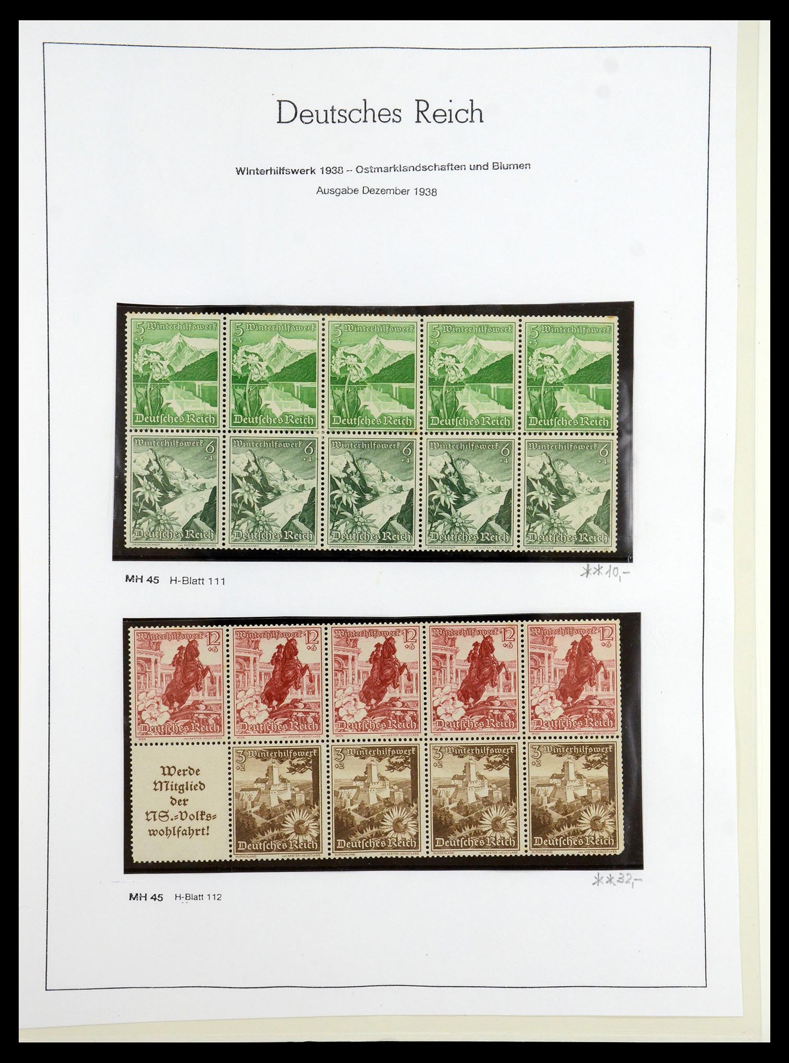 35408 071 - Stamp Collection 35408 German Reich combinations 1933-1945.