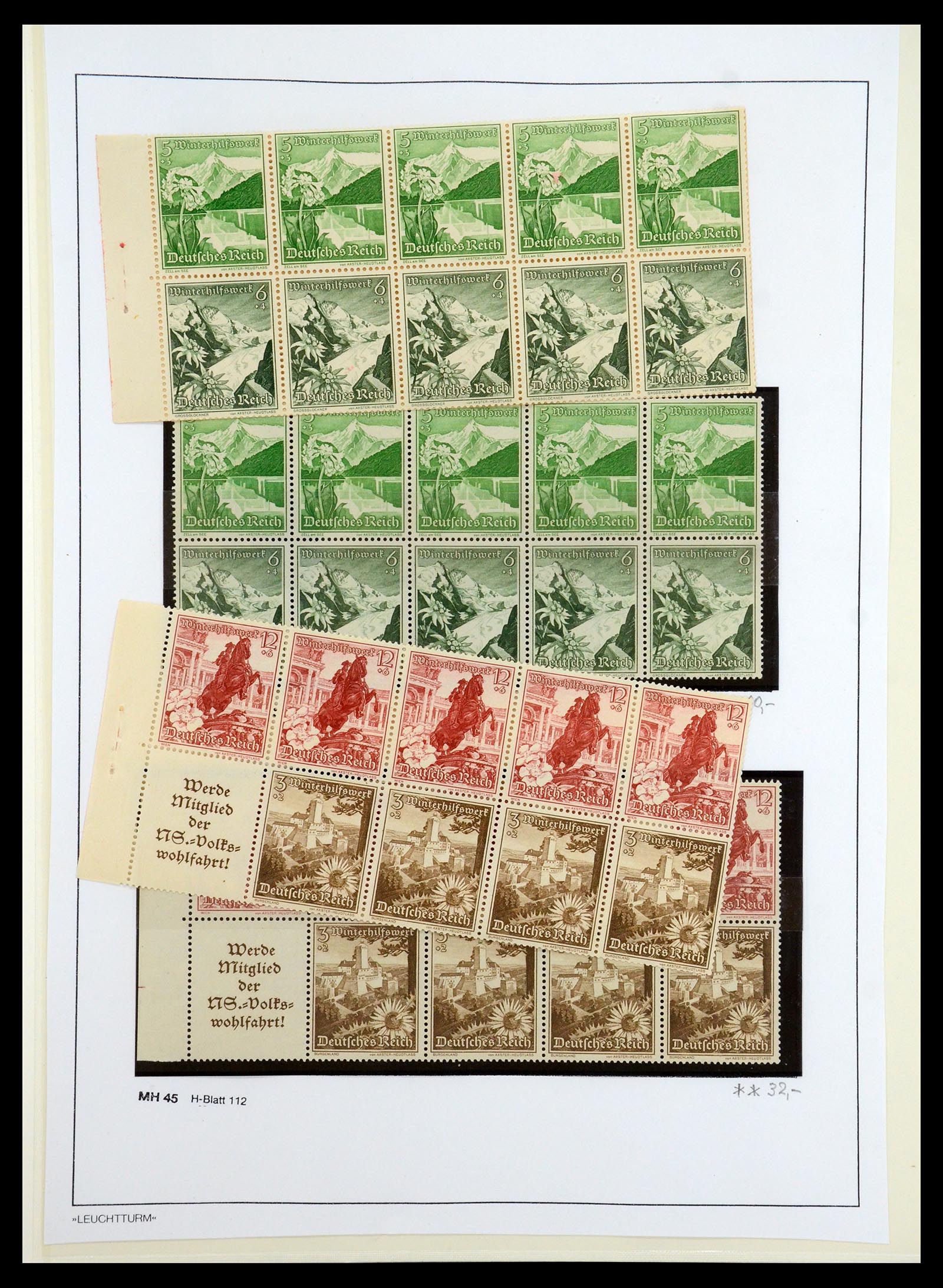 35408 072 - Stamp Collection 35408 German Reich combinations 1933-1945.