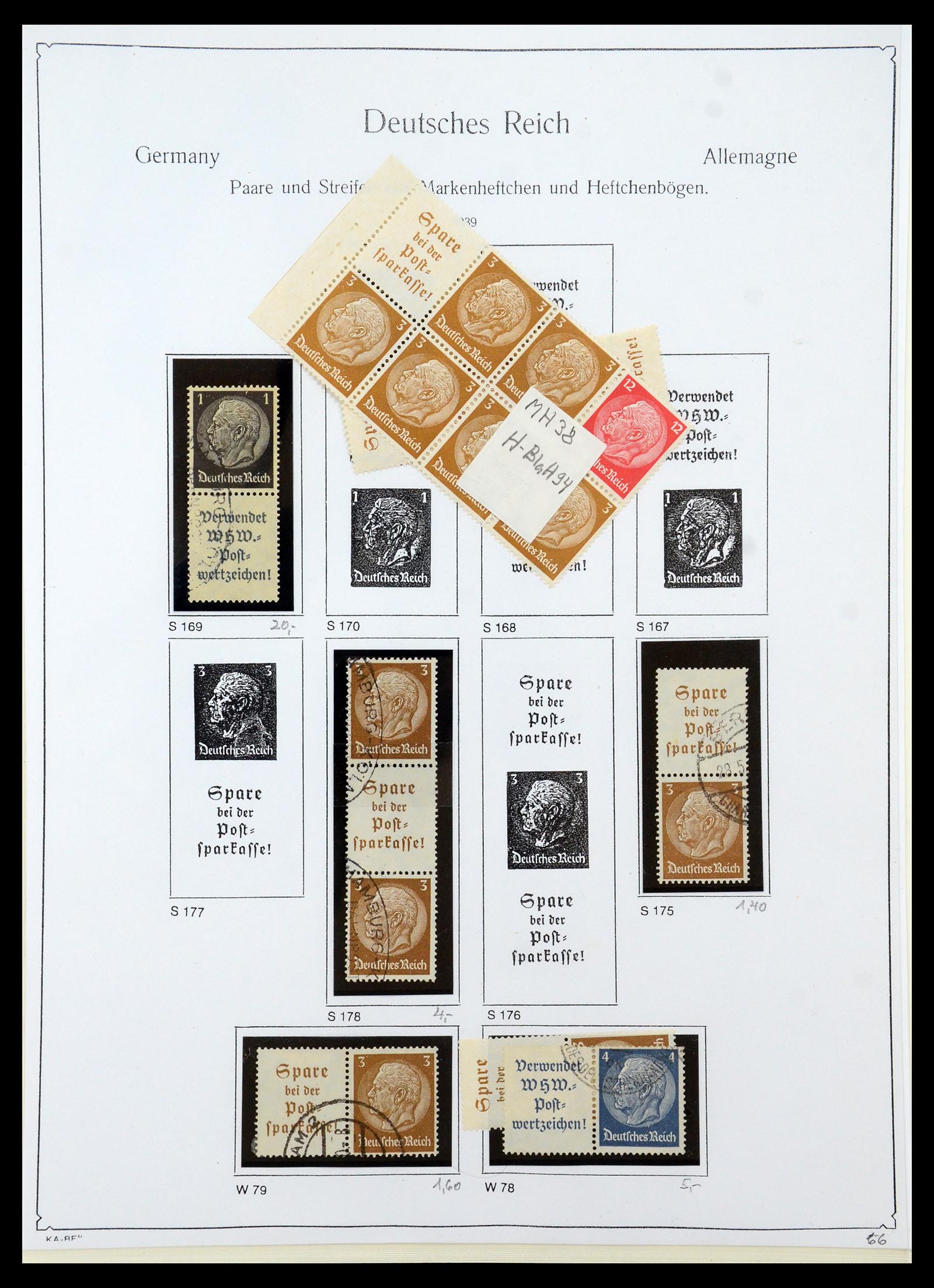35408 077 - Stamp Collection 35408 German Reich combinations 1933-1945.