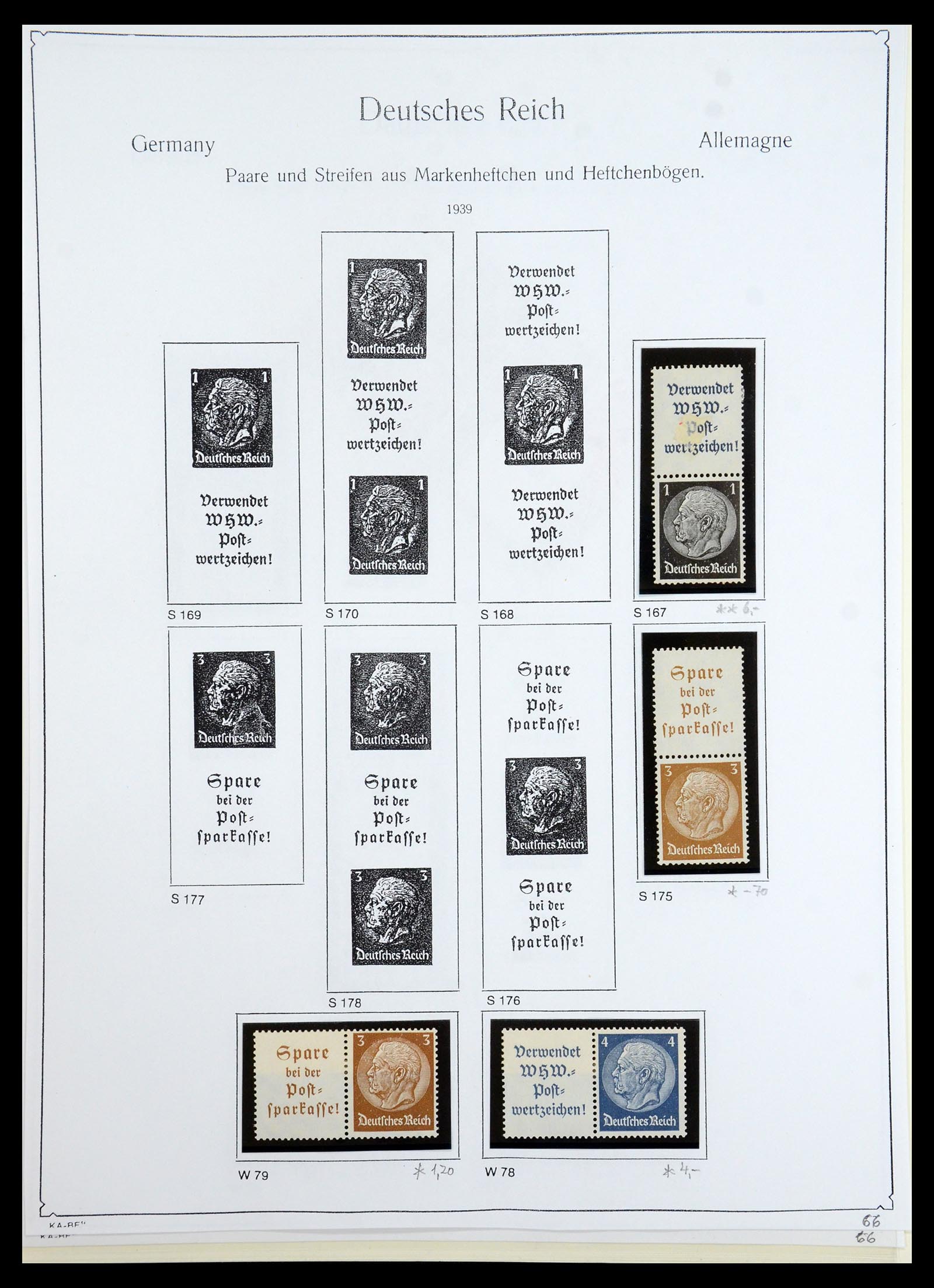 35408 078 - Stamp Collection 35408 German Reich combinations 1933-1945.