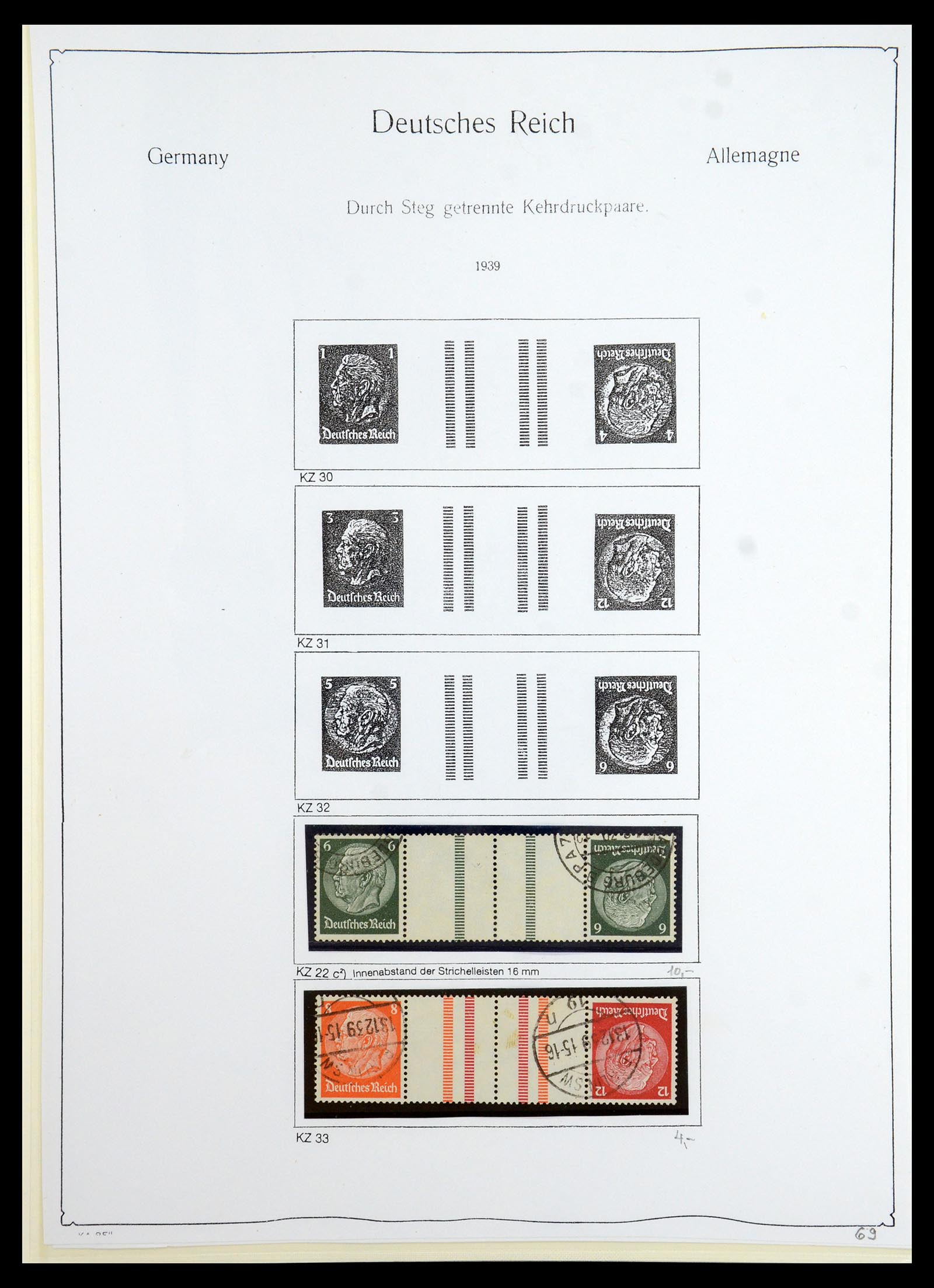 35408 083 - Stamp Collection 35408 German Reich combinations 1933-1945.