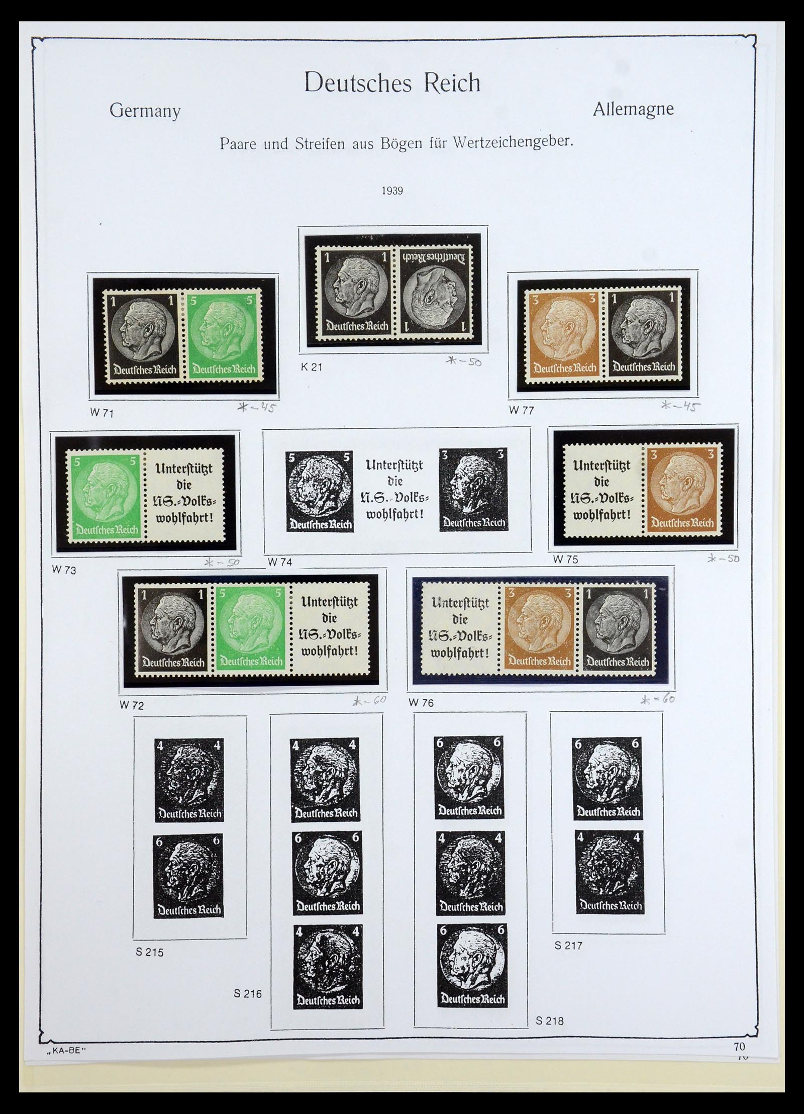 35408 086 - Stamp Collection 35408 German Reich combinations 1933-1945.