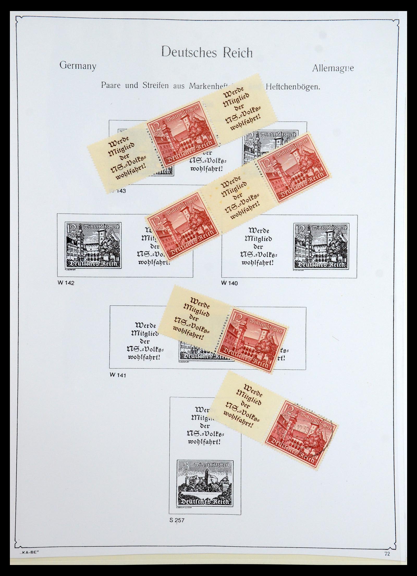 35408 091 - Stamp Collection 35408 German Reich combinations 1933-1945.