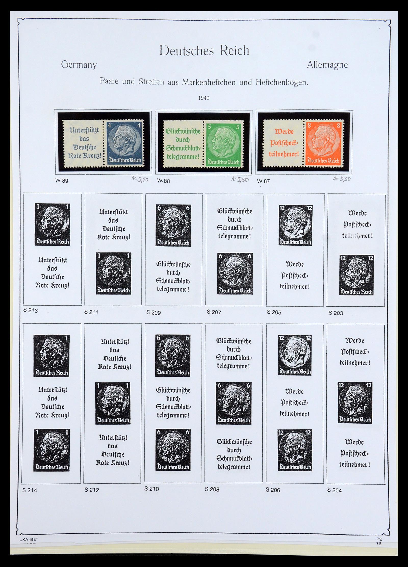 35408 095 - Stamp Collection 35408 German Reich combinations 1933-1945.