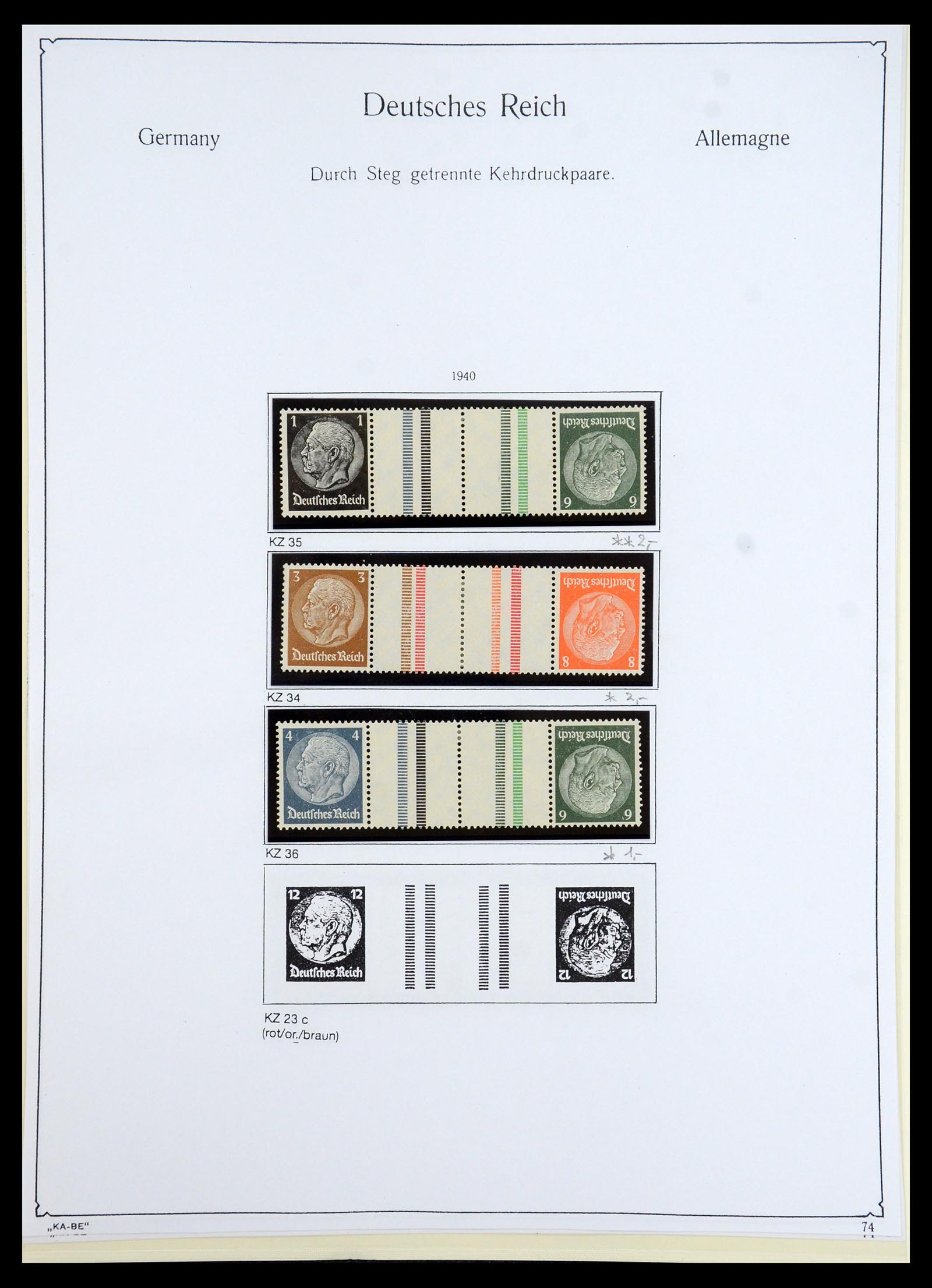 35408 097 - Stamp Collection 35408 German Reich combinations 1933-1945.