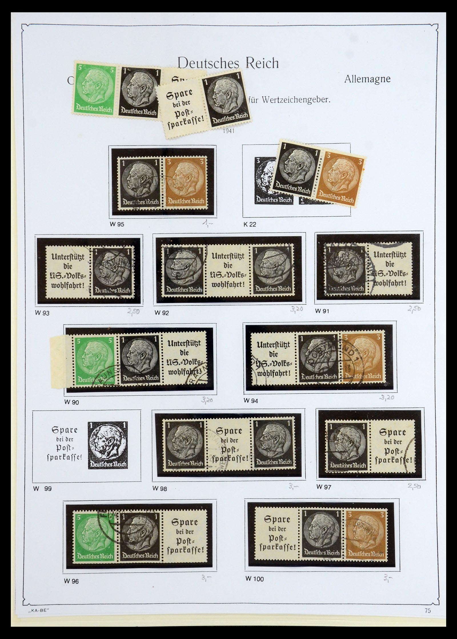 35408 098 - Stamp Collection 35408 German Reich combinations 1933-1945.