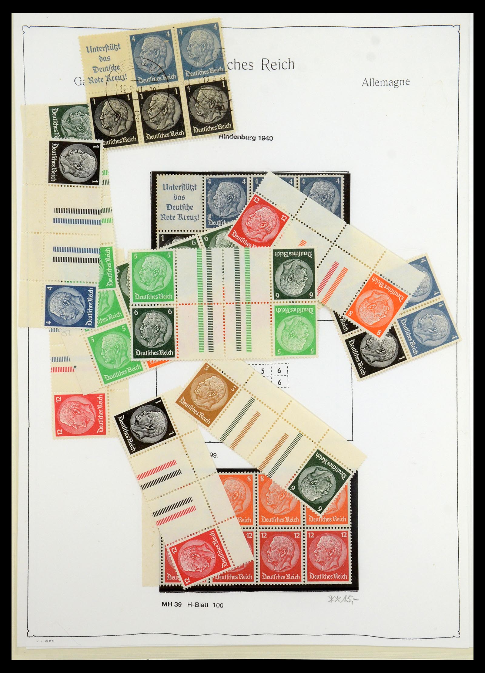35408 100 - Stamp Collection 35408 German Reich combinations 1933-1945.