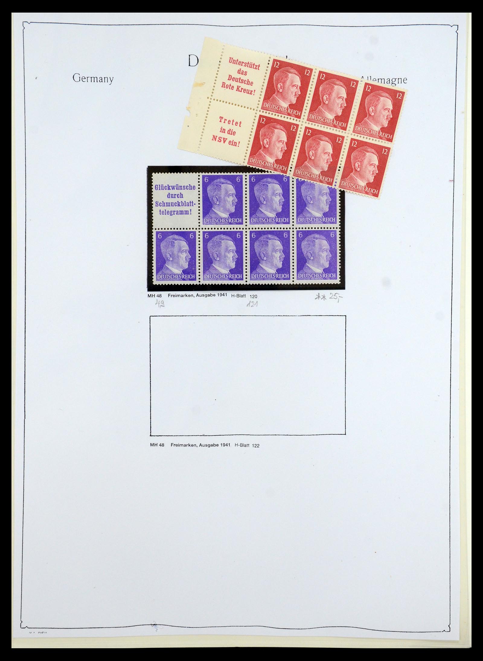 35408 121 - Stamp Collection 35408 German Reich combinations 1933-1945.