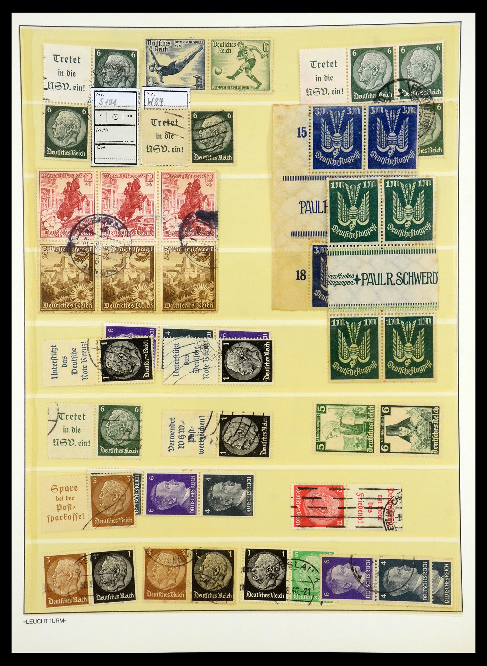 35408 129 - Stamp Collection 35408 German Reich combinations 1933-1945.