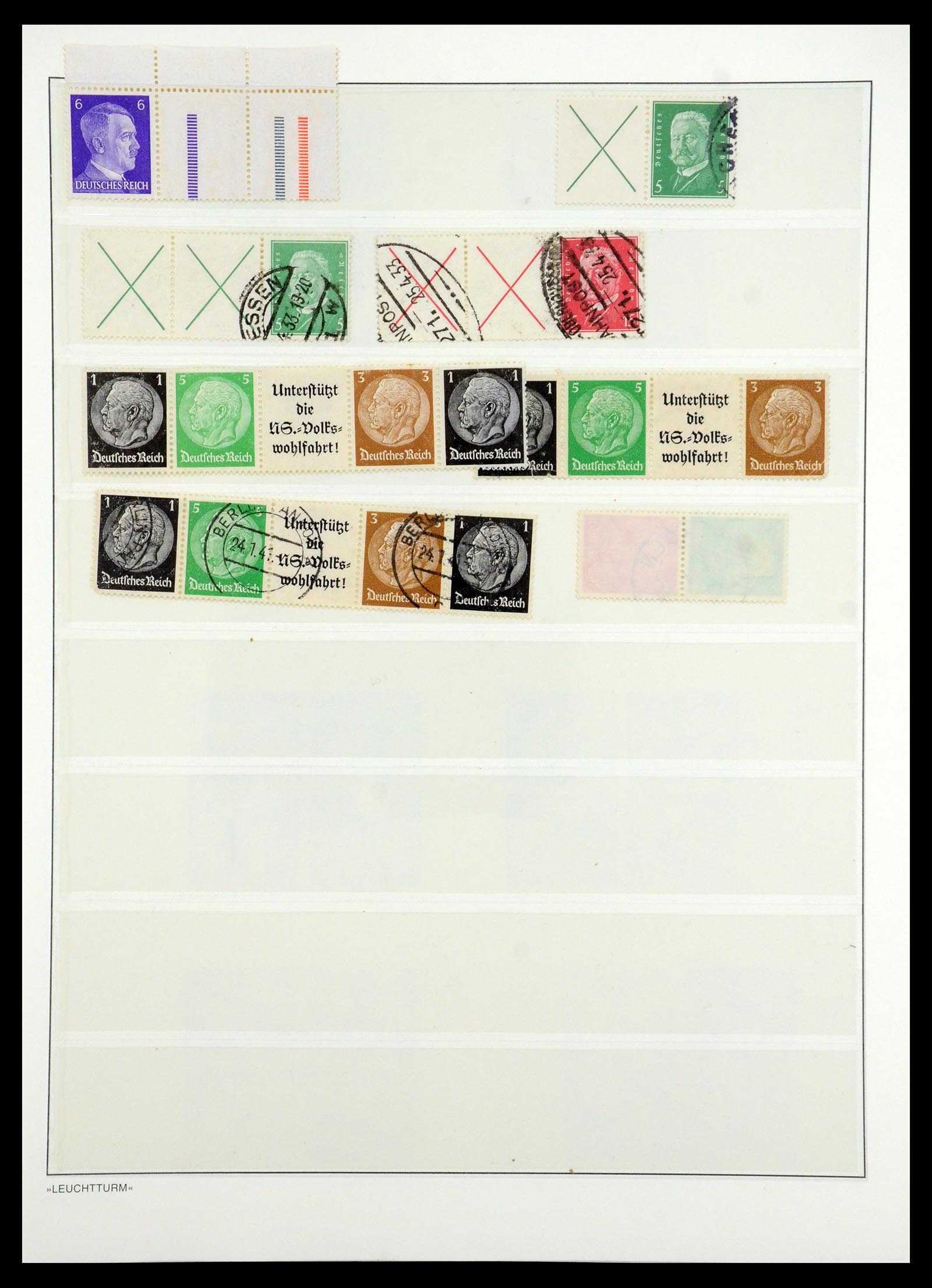 35408 136 - Stamp Collection 35408 German Reich combinations 1933-1945.