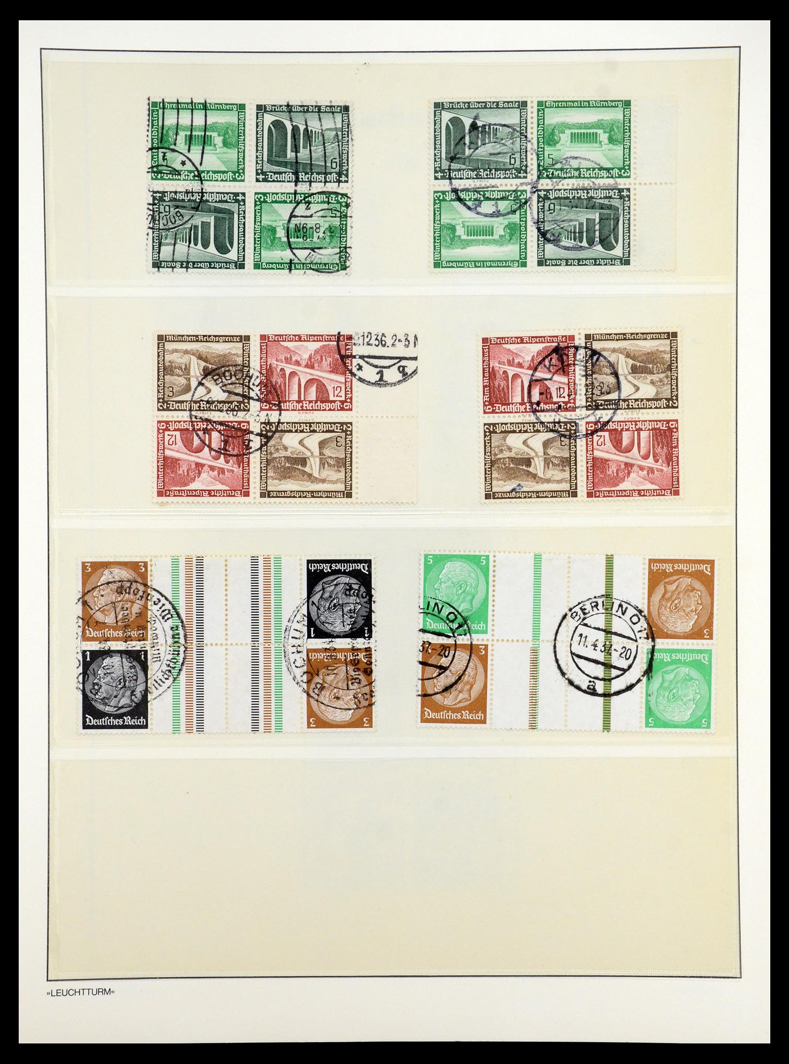 35408 138 - Stamp Collection 35408 German Reich combinations 1933-1945.