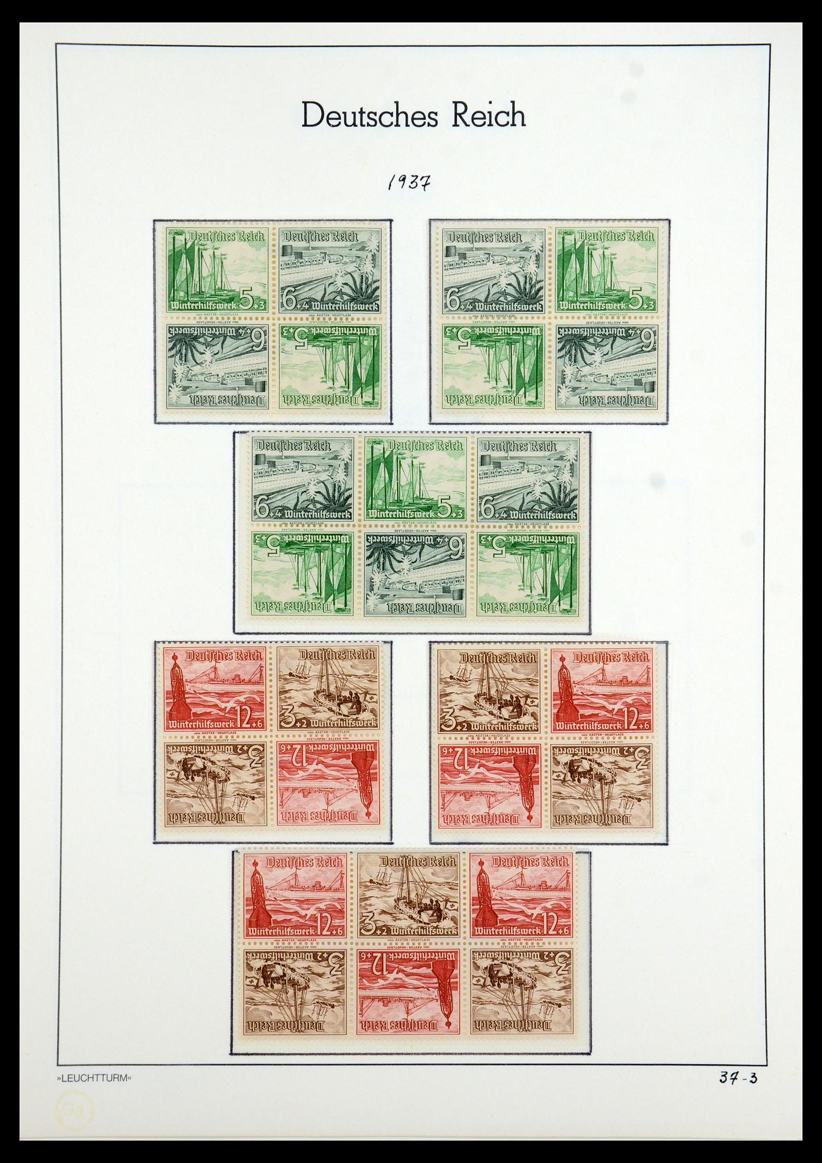 35408 147 - Stamp Collection 35408 German Reich combinations 1933-1945.