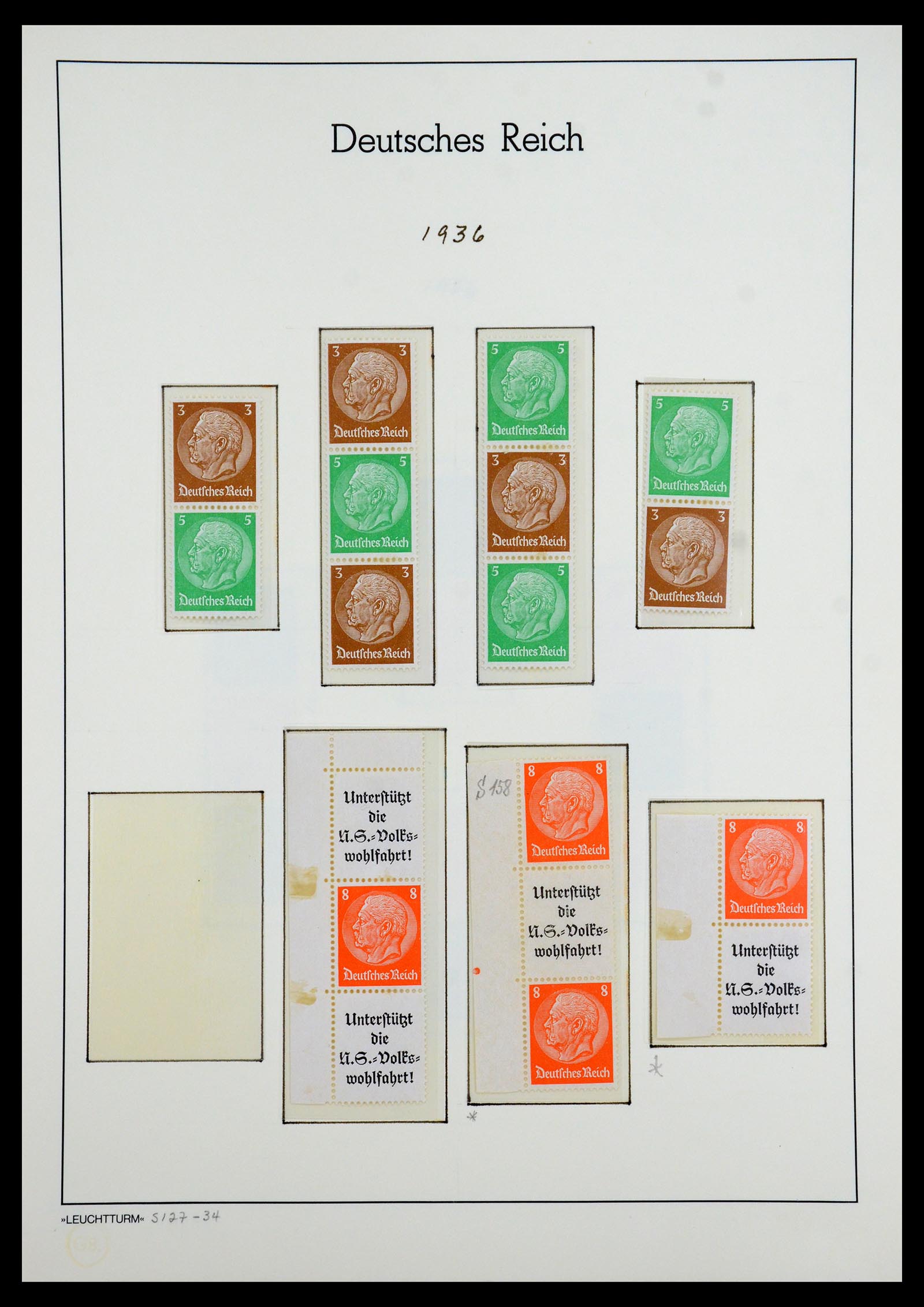 35408 149 - Stamp Collection 35408 German Reich combinations 1933-1945.