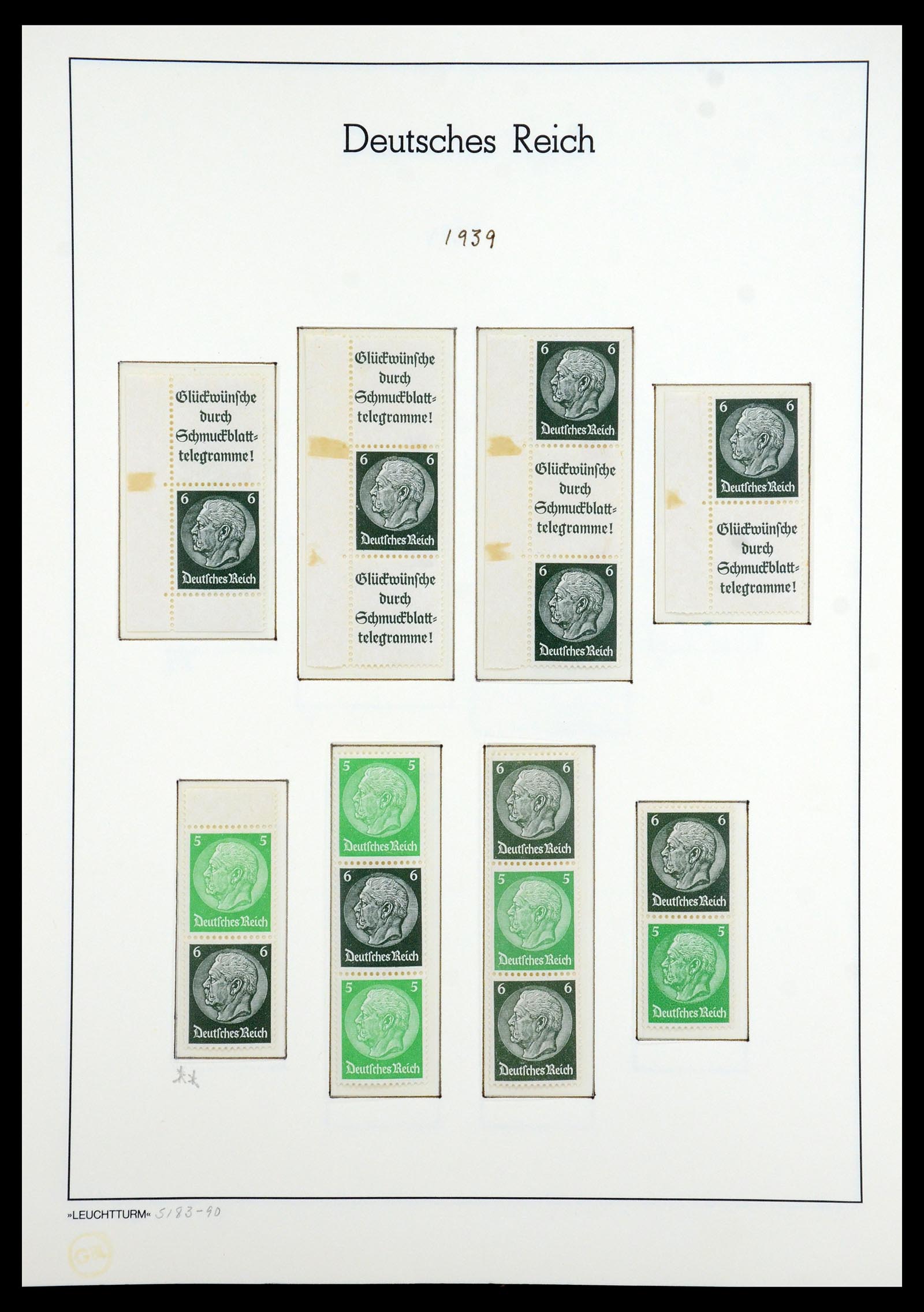 35408 156 - Stamp Collection 35408 German Reich combinations 1933-1945.