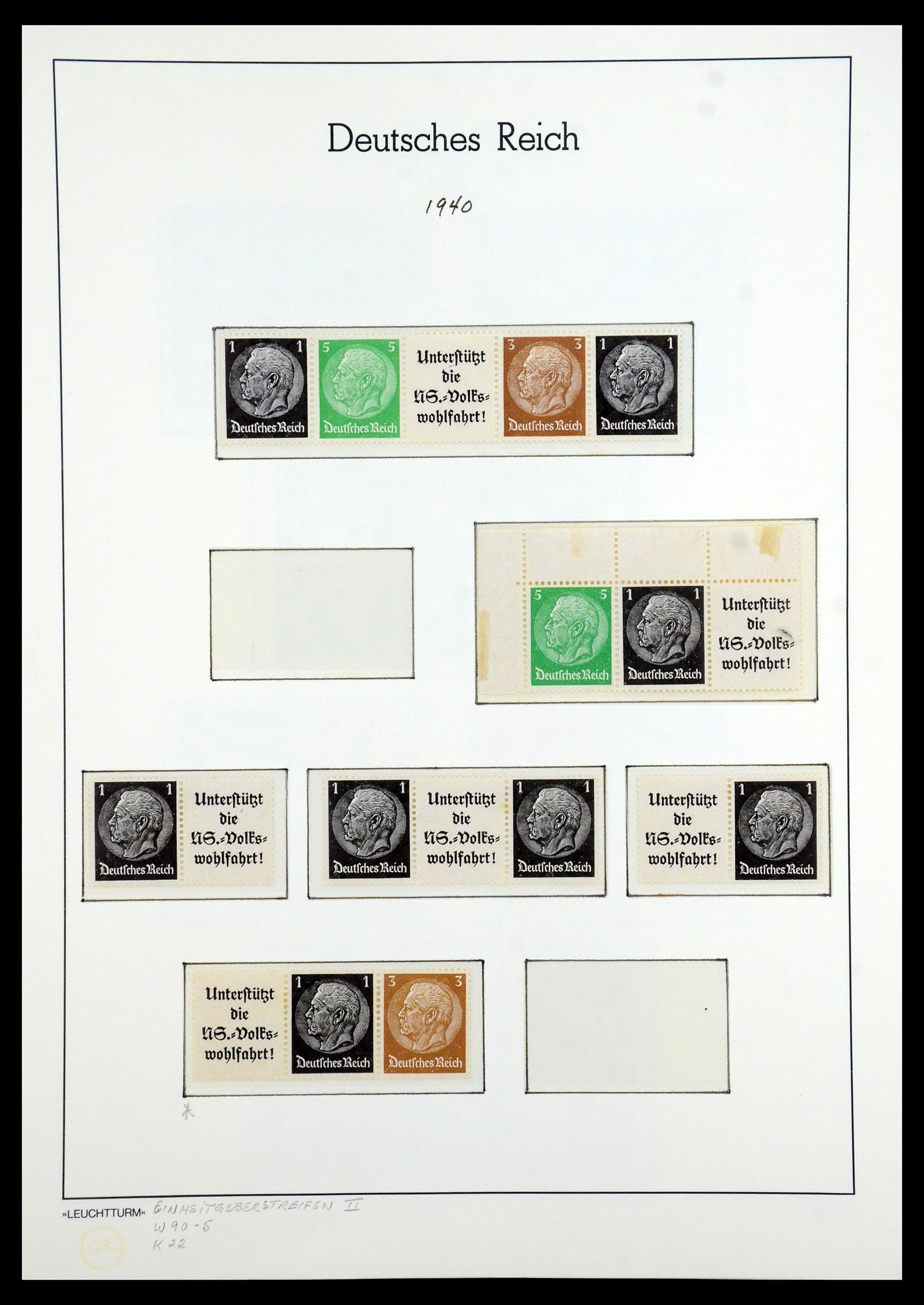 35408 161 - Stamp Collection 35408 German Reich combinations 1933-1945.
