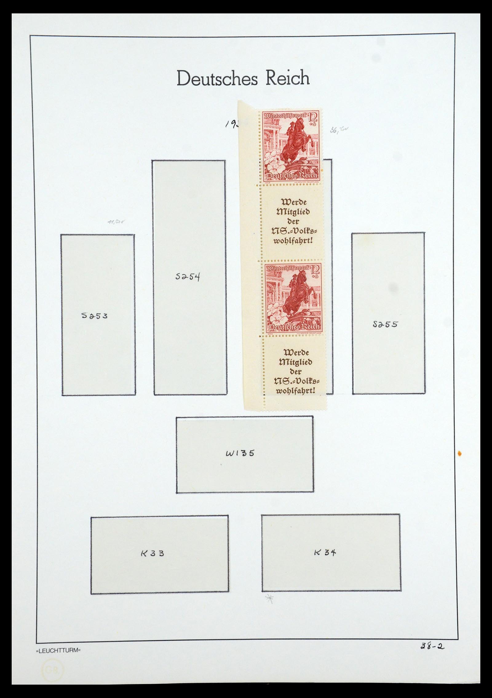 35408 163 - Stamp Collection 35408 German Reich combinations 1933-1945.