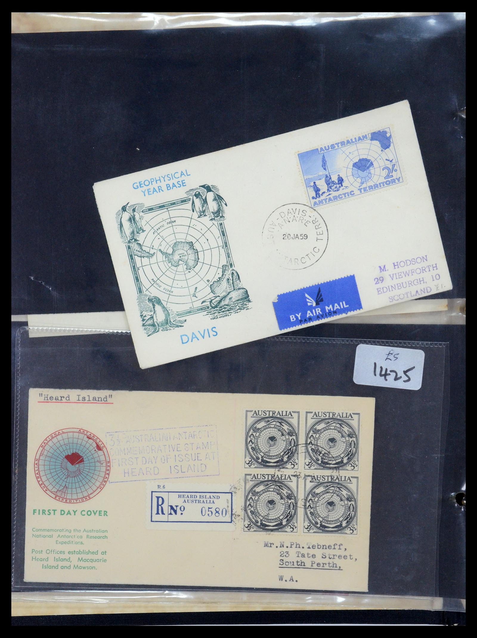 35412 002 - Postzegelverzameling 35412 Australisch Antarctica brieven 1948-1967.