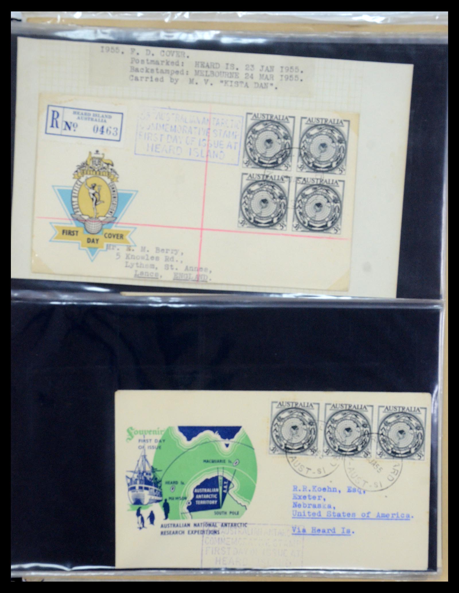 35412 003 - Postzegelverzameling 35412 Australisch Antarctica brieven 1948-1967.