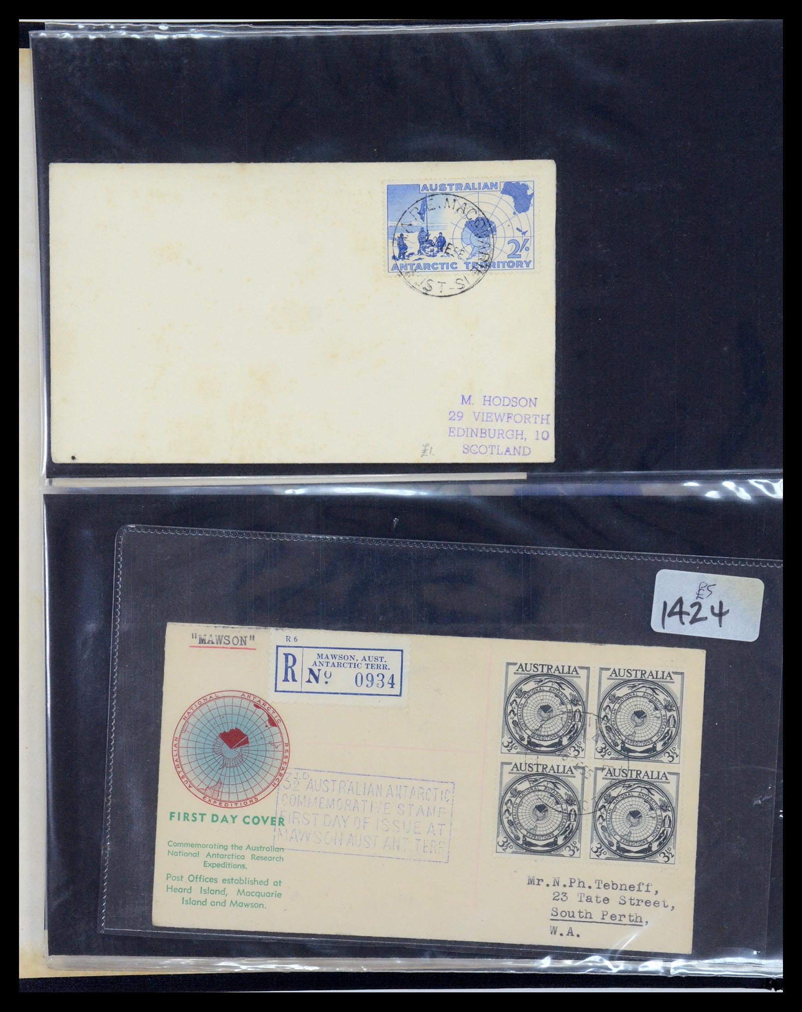 35412 008 - Postzegelverzameling 35412 Australisch Antarctica brieven 1948-1967.