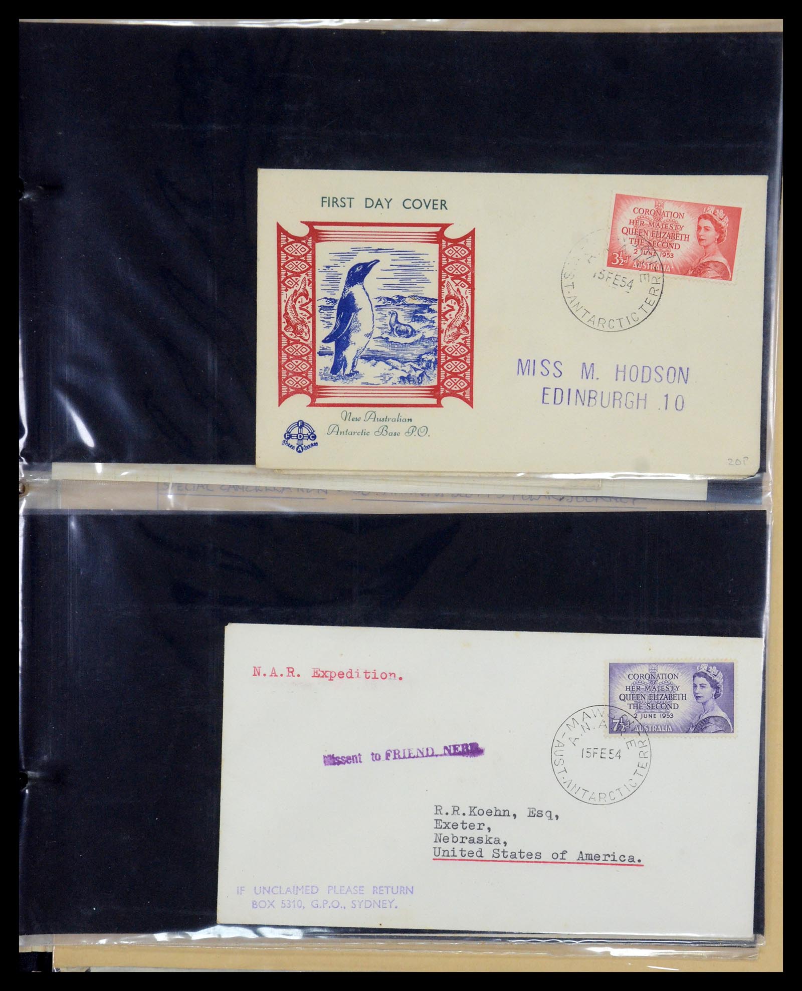 35412 011 - Postzegelverzameling 35412 Australisch Antarctica brieven 1948-1967.