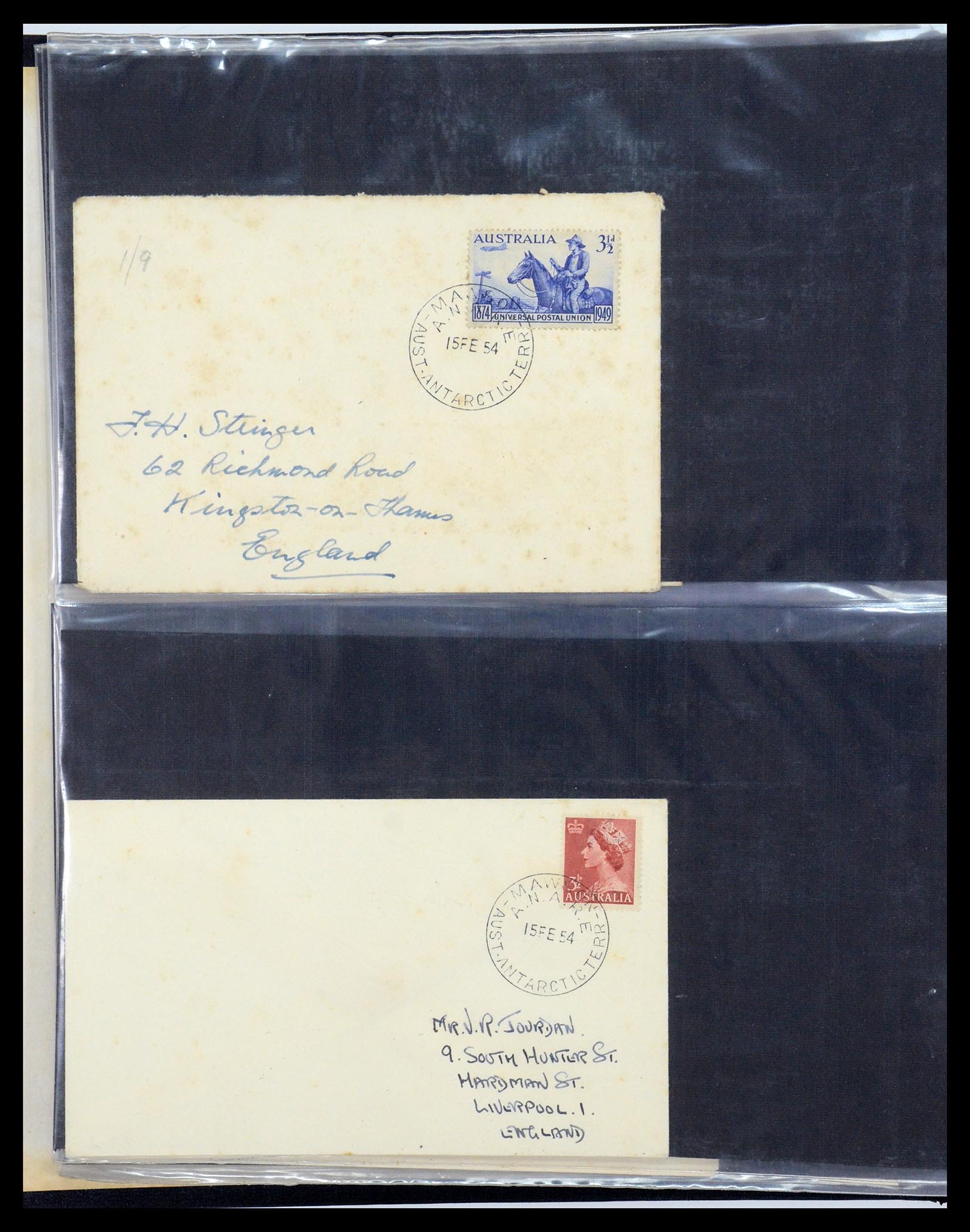 35412 012 - Postzegelverzameling 35412 Australisch Antarctica brieven 1948-1967.