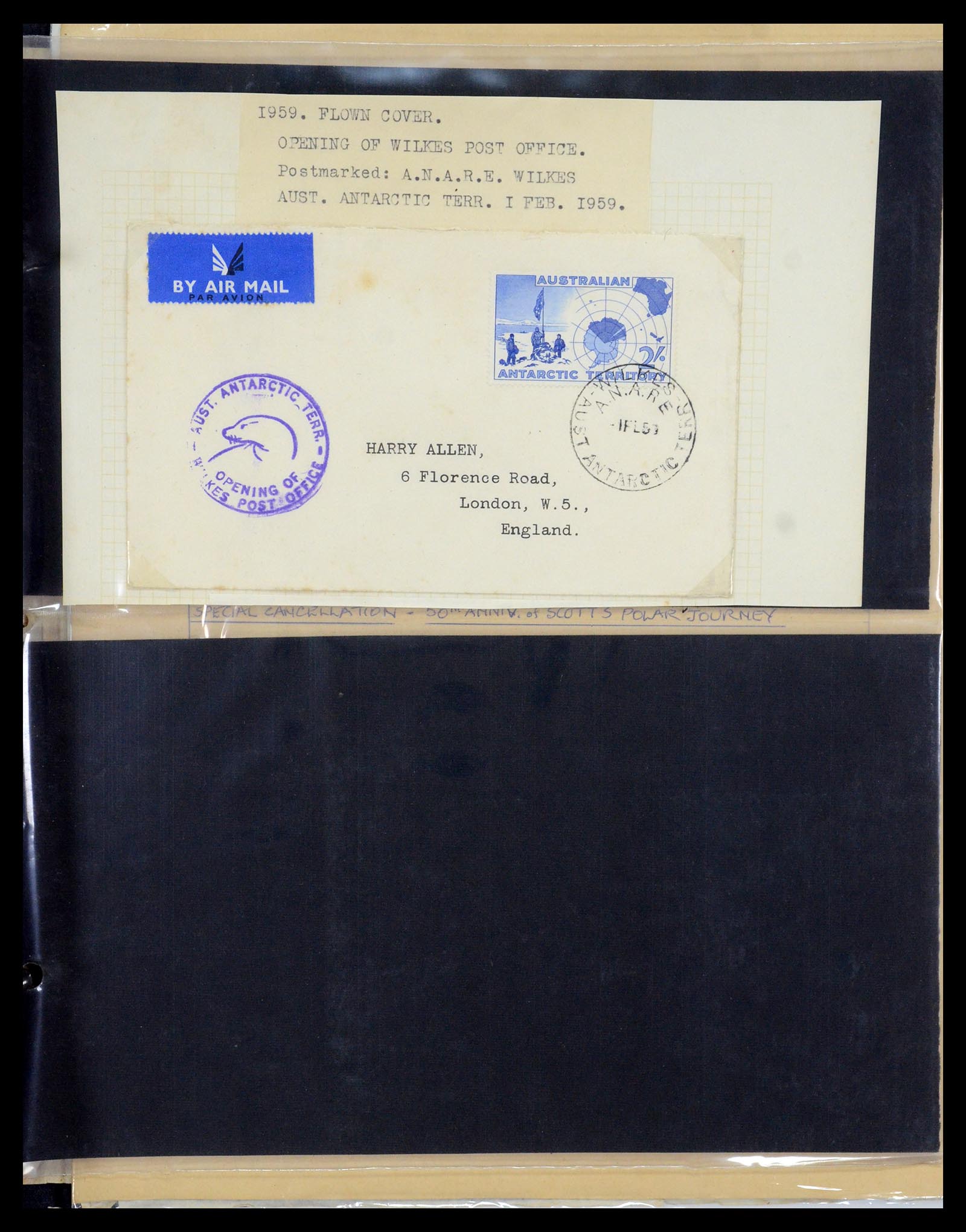 35412 013 - Postzegelverzameling 35412 Australisch Antarctica brieven 1948-1967.