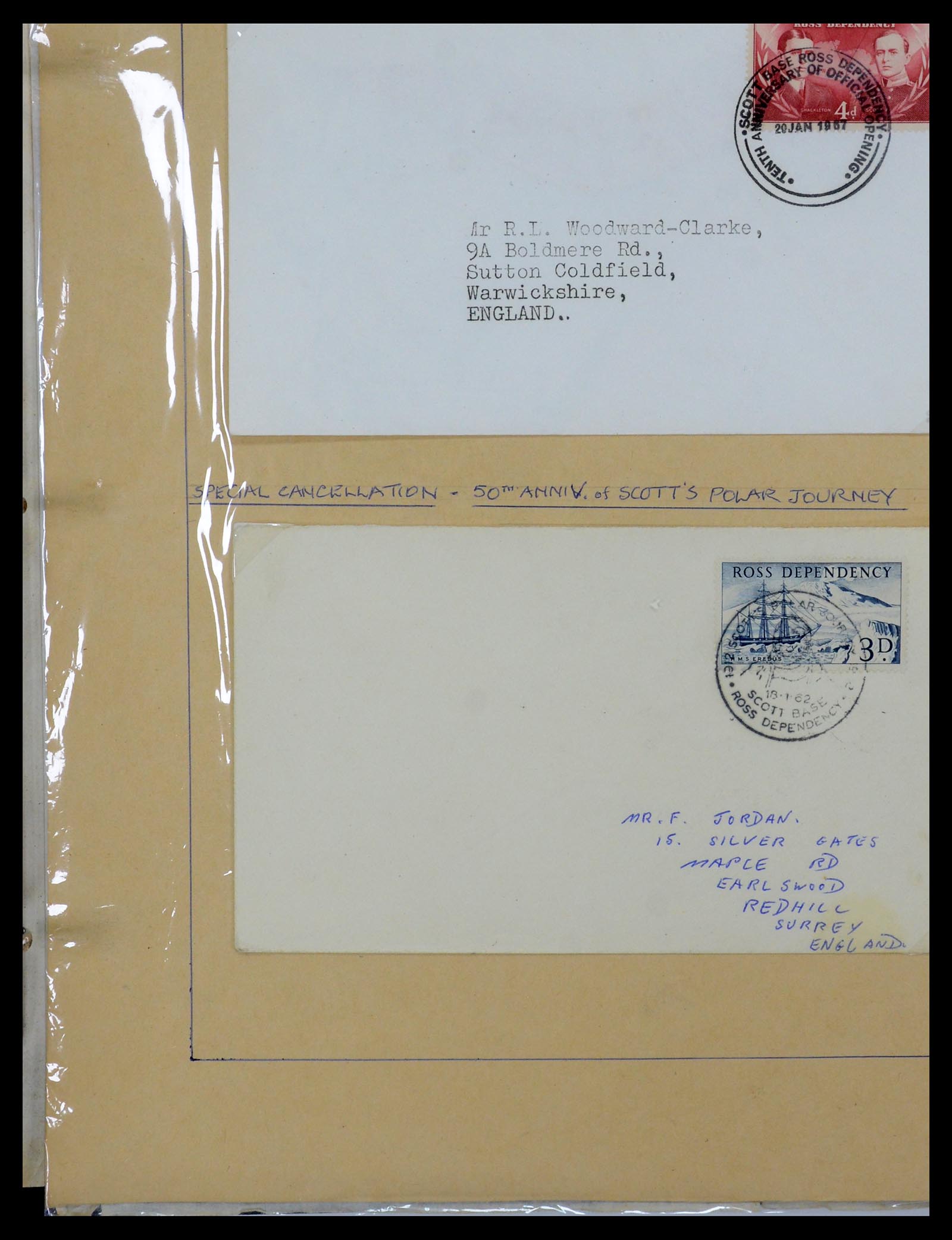 35412 014 - Postzegelverzameling 35412 Australisch Antarctica brieven 1948-1967.