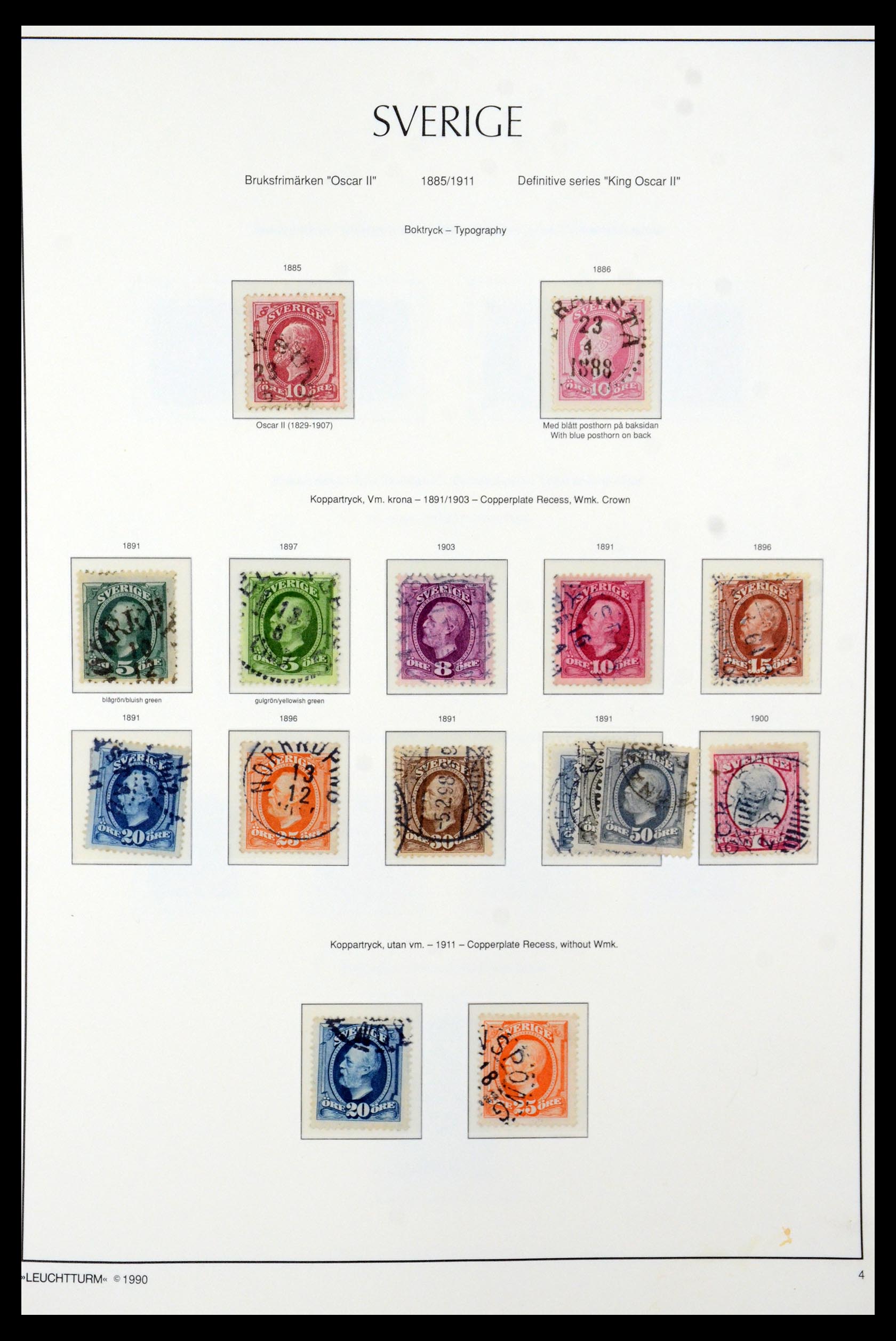 35415 004 - Postzegelverzameling 35415 Zweden 1855-1992.